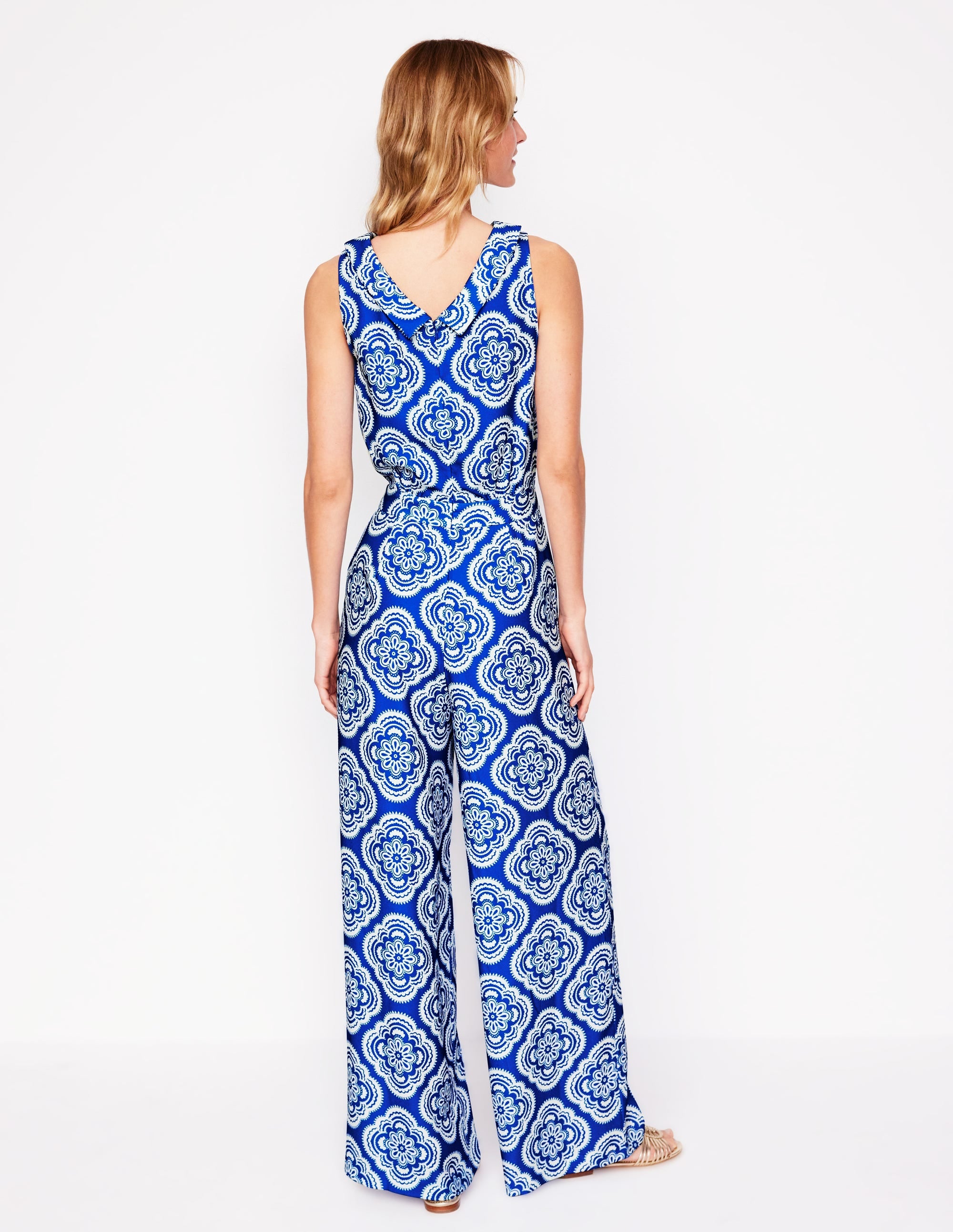Clarissa Jumpsuit-Gallery Blue, Botanic Blush - Image 3
