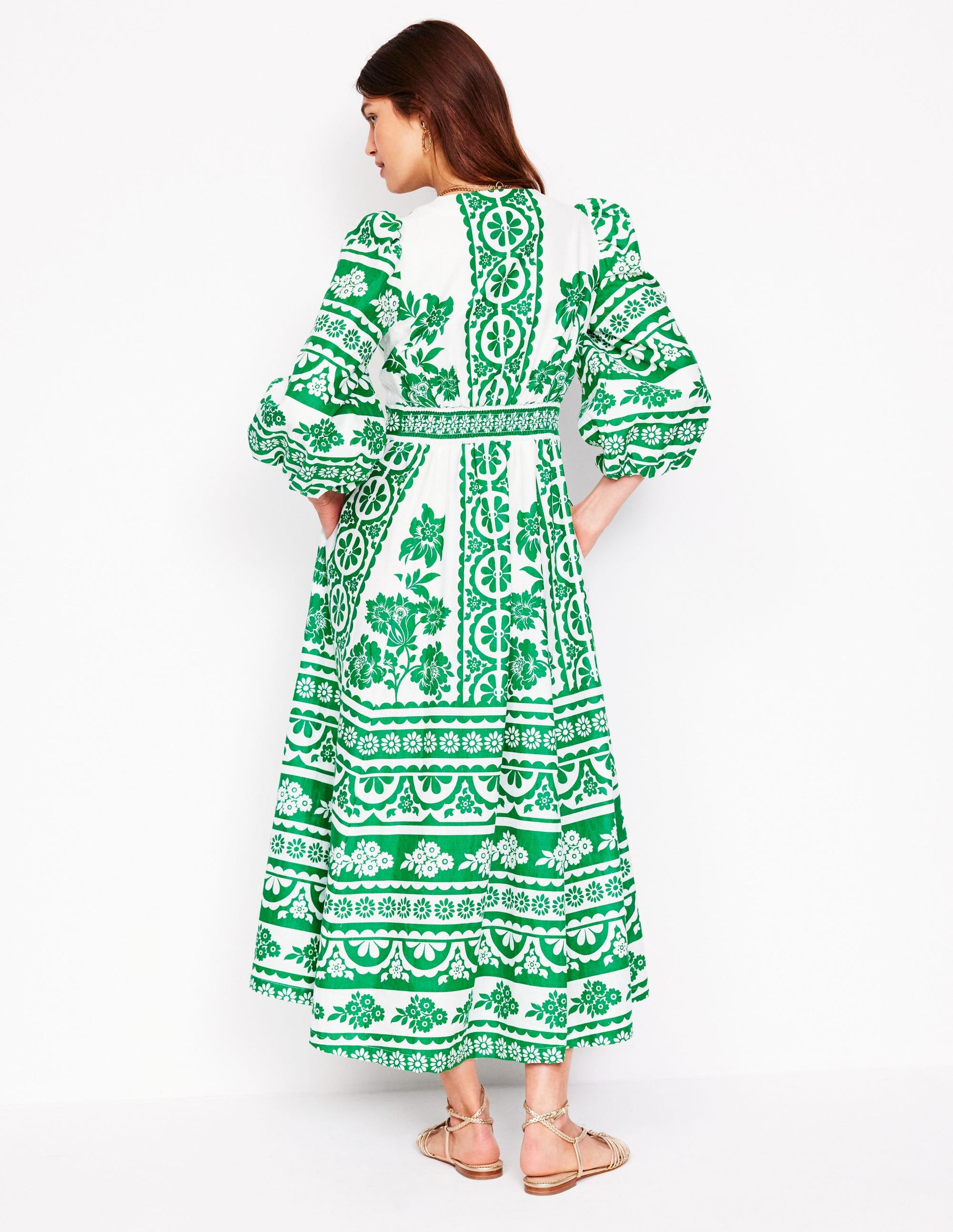 boden lola blouson maxi dress Lola Blouson Maxi Dress - Rainbow Multigingham