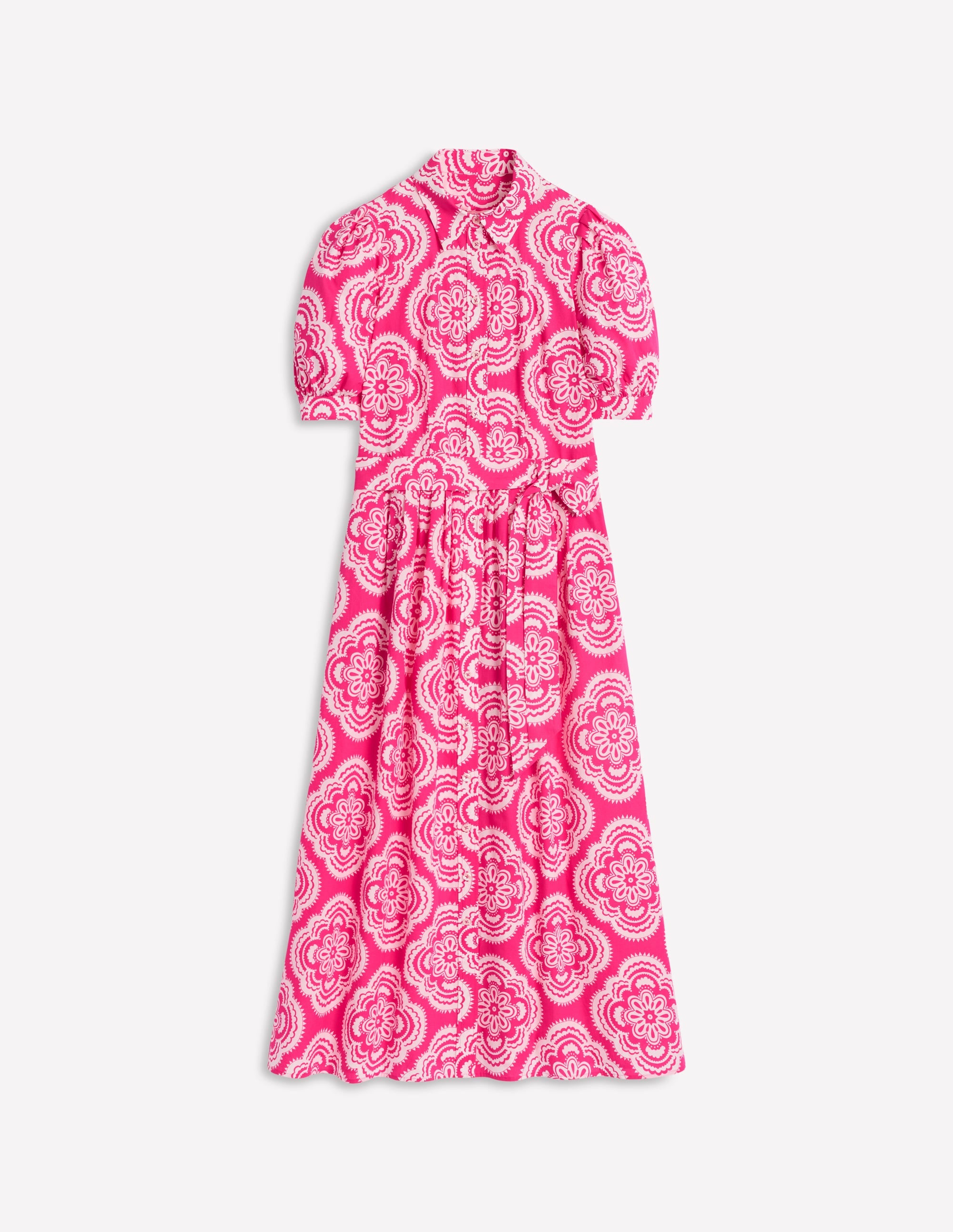 Alexa Maxi Shirt Dress-Pink Peony, Botanic Blush - Image 6