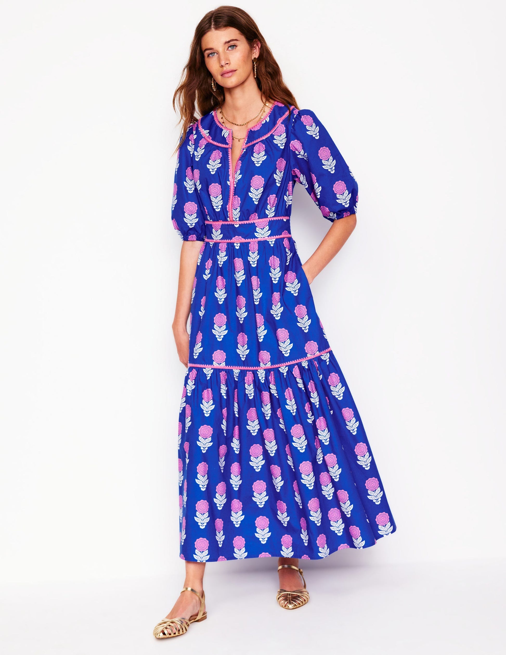 rhea embroidered midi dress Buy Boden Blue Rhea Embroidered Midi 100% Cotton Dress from Next Netherlands