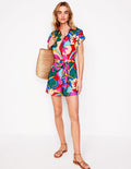 Casual Cotton Playsuit-Multi, Blossomy Pop
