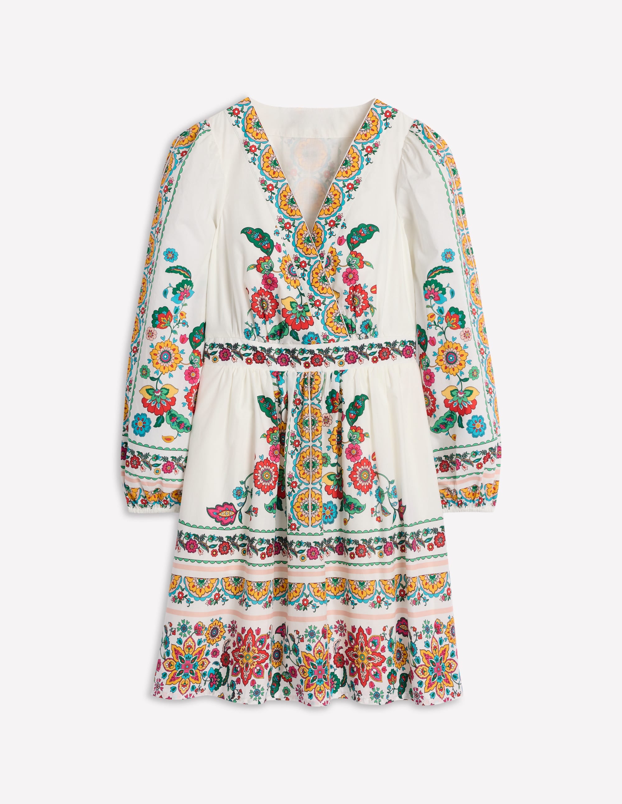 Mya Cotton Short Dress-Ivory, Botanical Sprig - Image 6