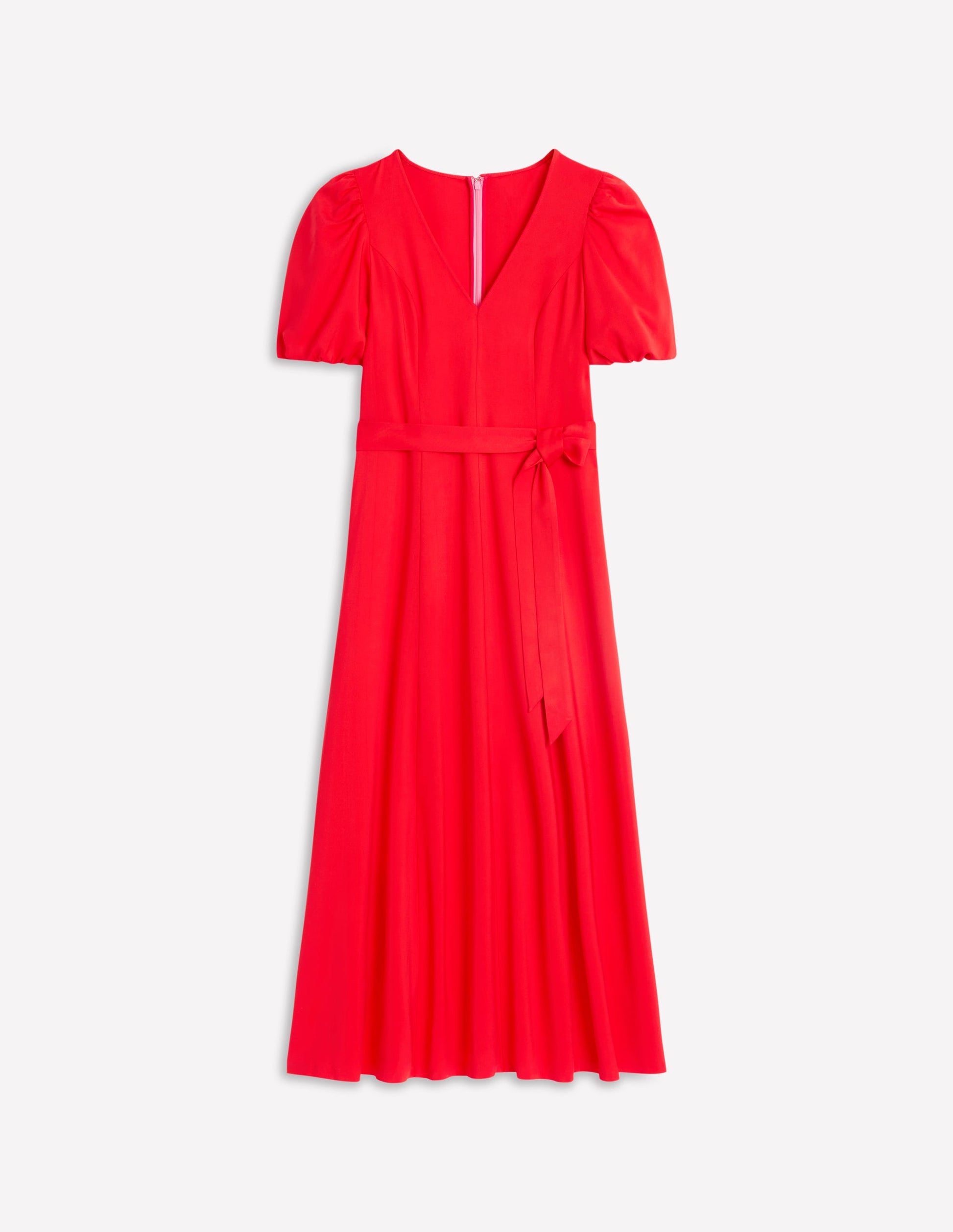 red midi dress uk Over The Horizon Thick Strap Ruched Midi Dress Red