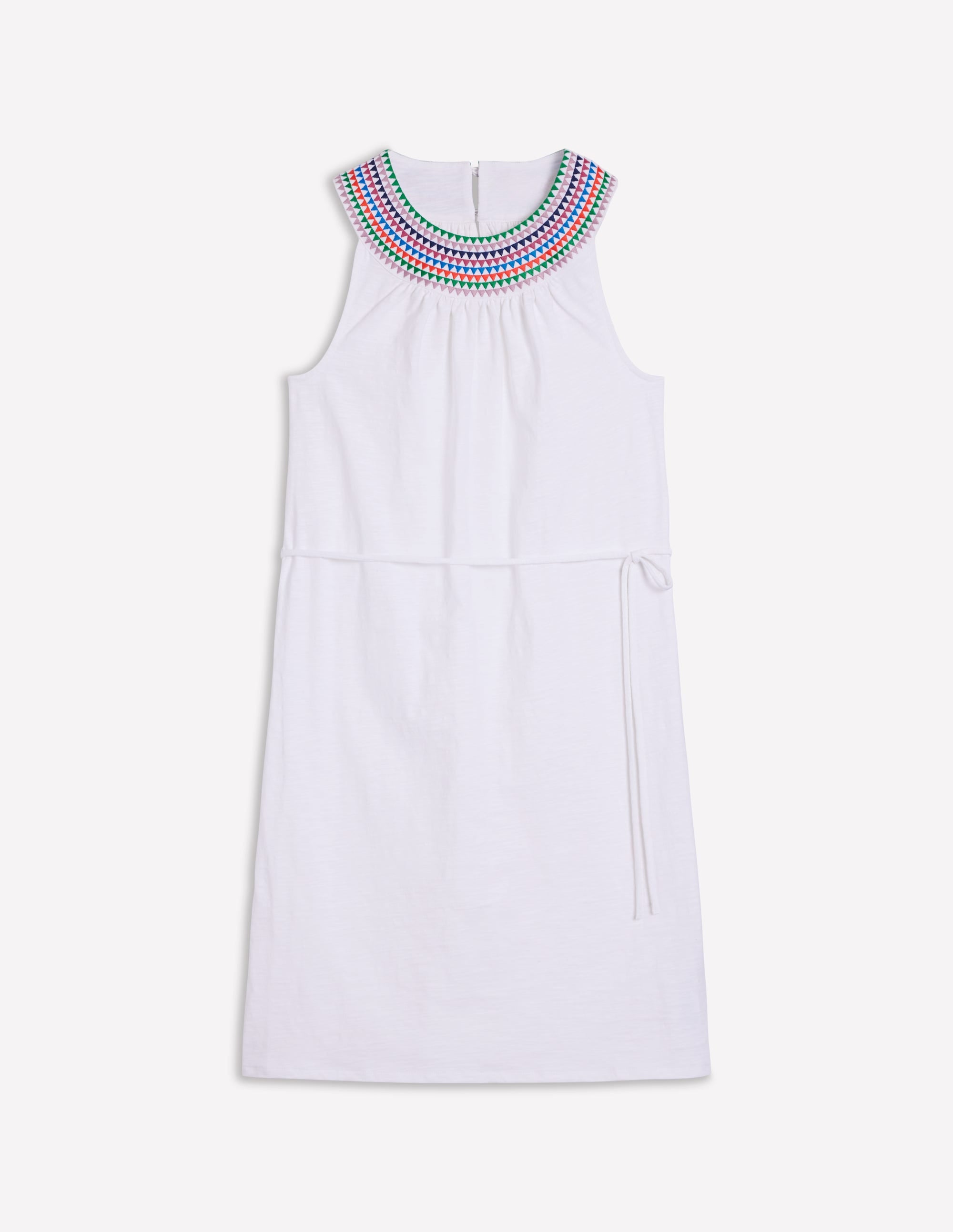 Eleni Embroidered Short Dress-White - Image 5