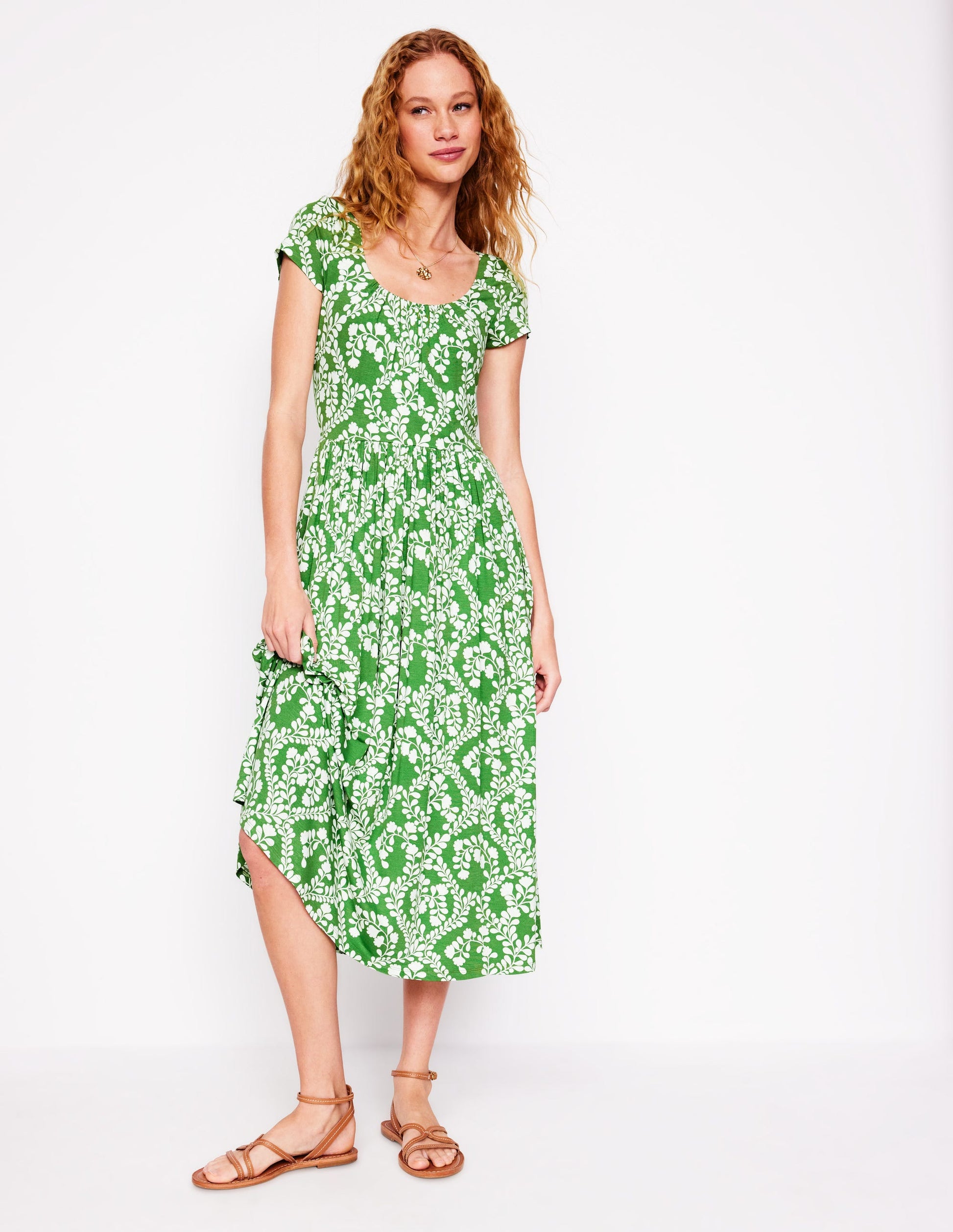 Samantha Scoop Jersey Dress-Paradise Green, Vine | Boden UK Samantha Scoop Jersey Dress-Paradise Green, Vine | Boden UK