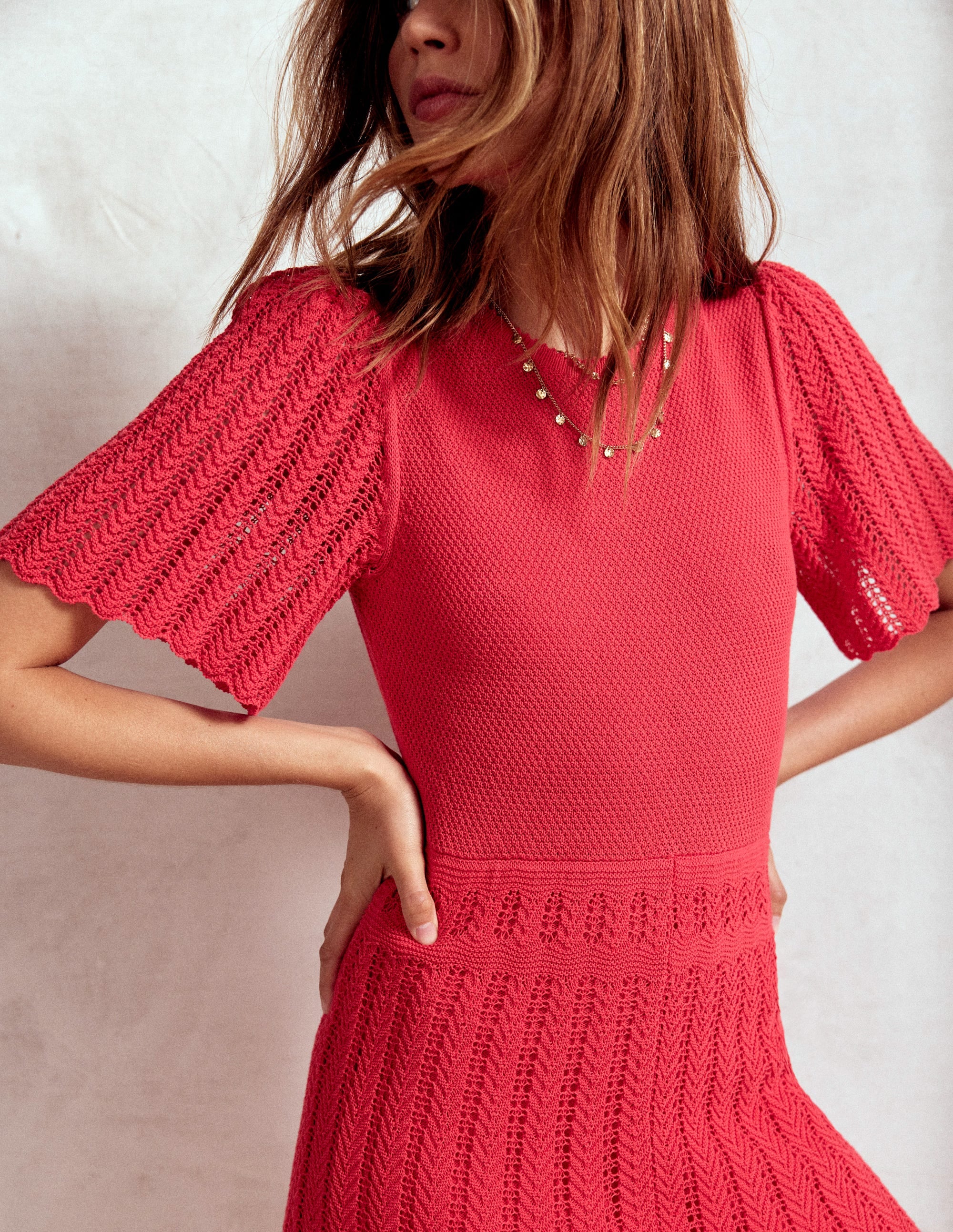 Cotton Stitch Crew Dress-Bittersweet - Image 1