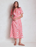 Kate Puff Sleeve Belted Dress-lvory, Vine Silhouette