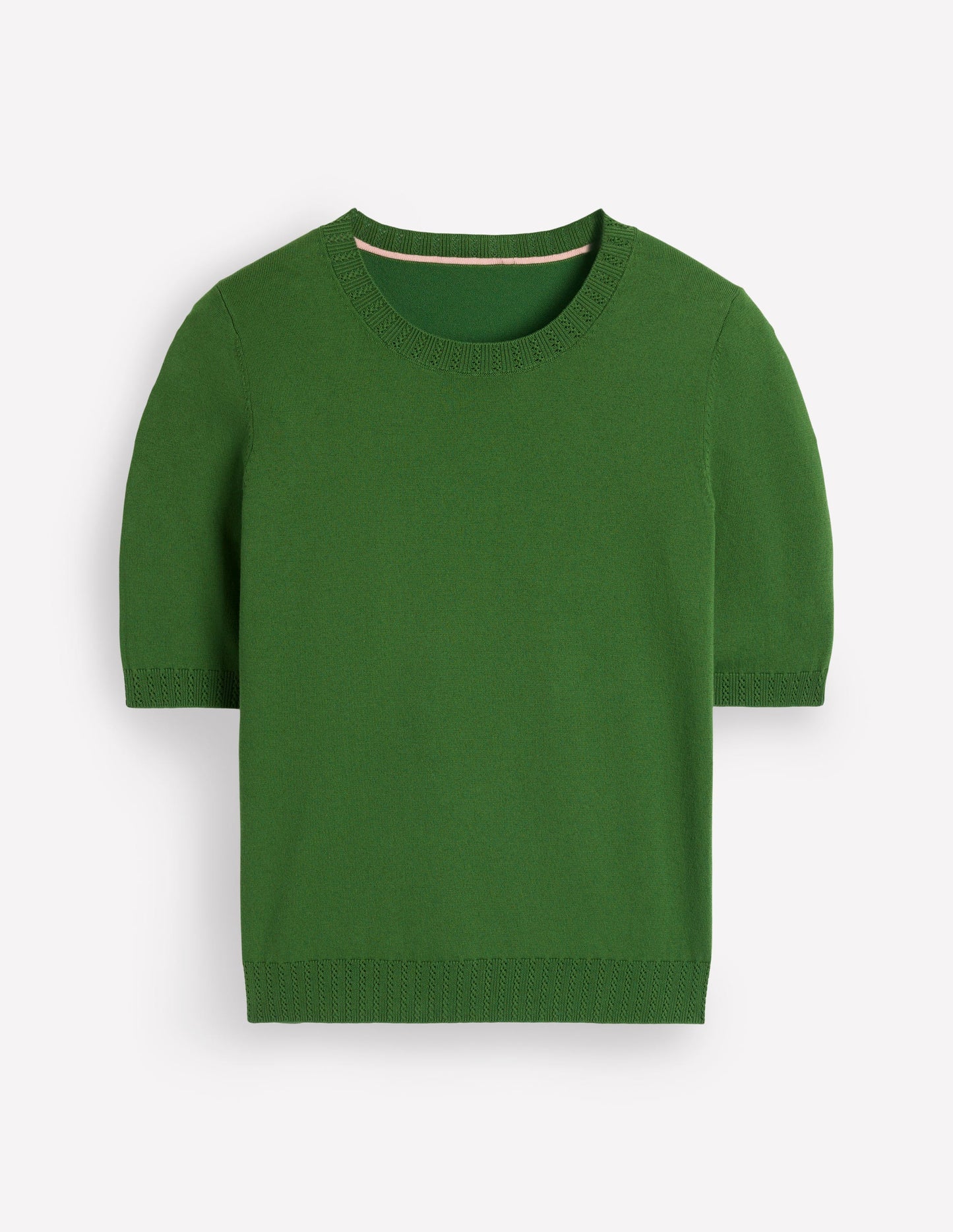 Emilia Cotton Crew T-shirt-Promenade Green