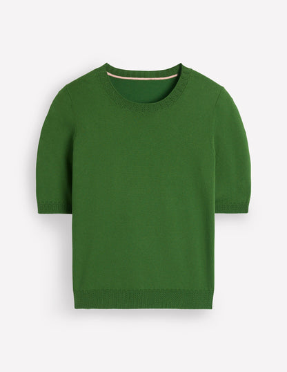 Emilia Cotton Crew T-shirt-Promenade Green-7