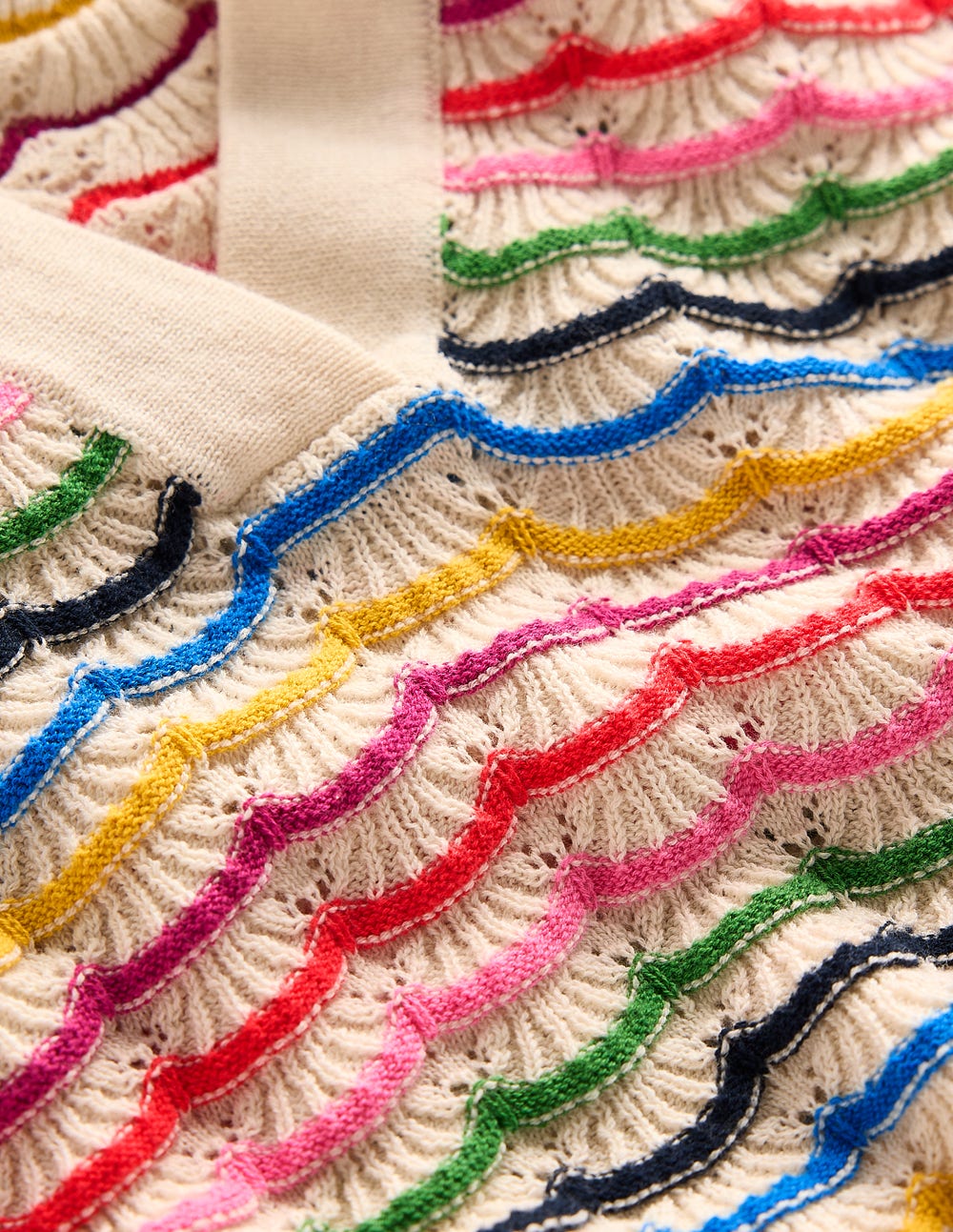 Collared Henley Jumper-Multi, Rainbow - Image 6