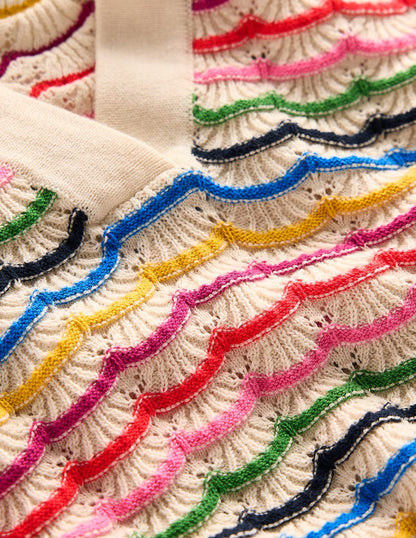 Collared Henley Jumper-Multi, Rainbow-6