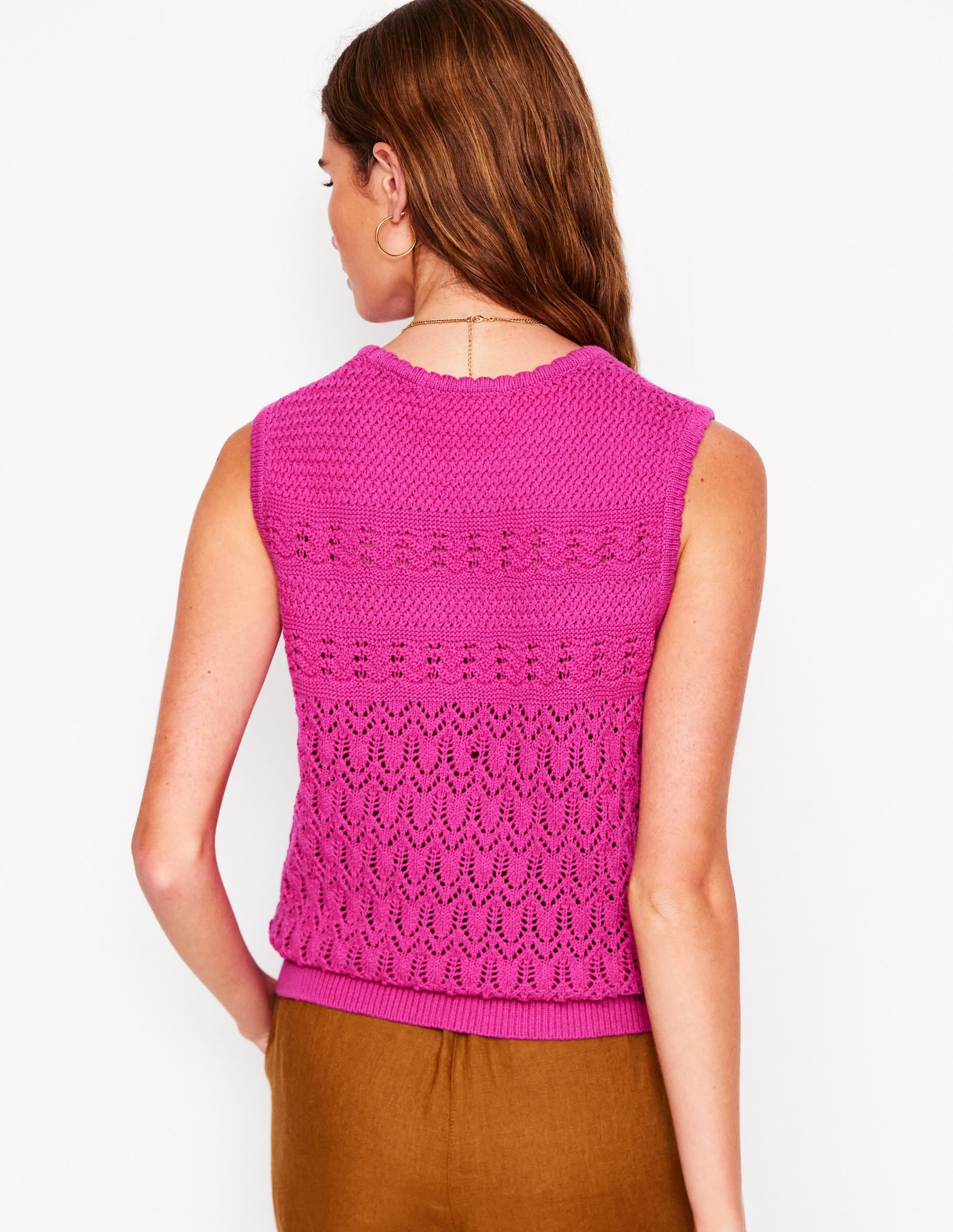 Cotton Stitch Crew Tank-Purple Damson - Image 3
