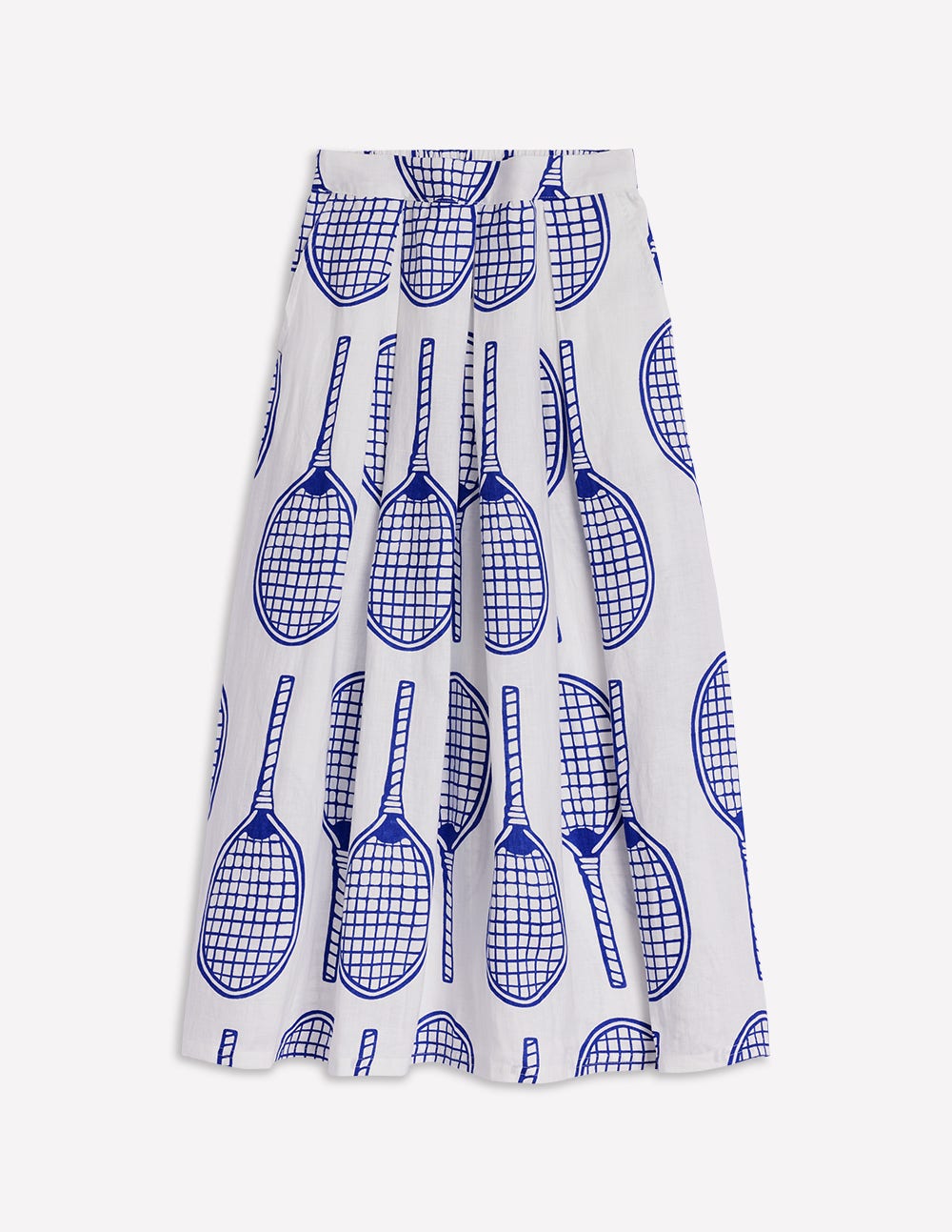 Verity Linen Midi Skirt-Ivory, Tennis - Image 5