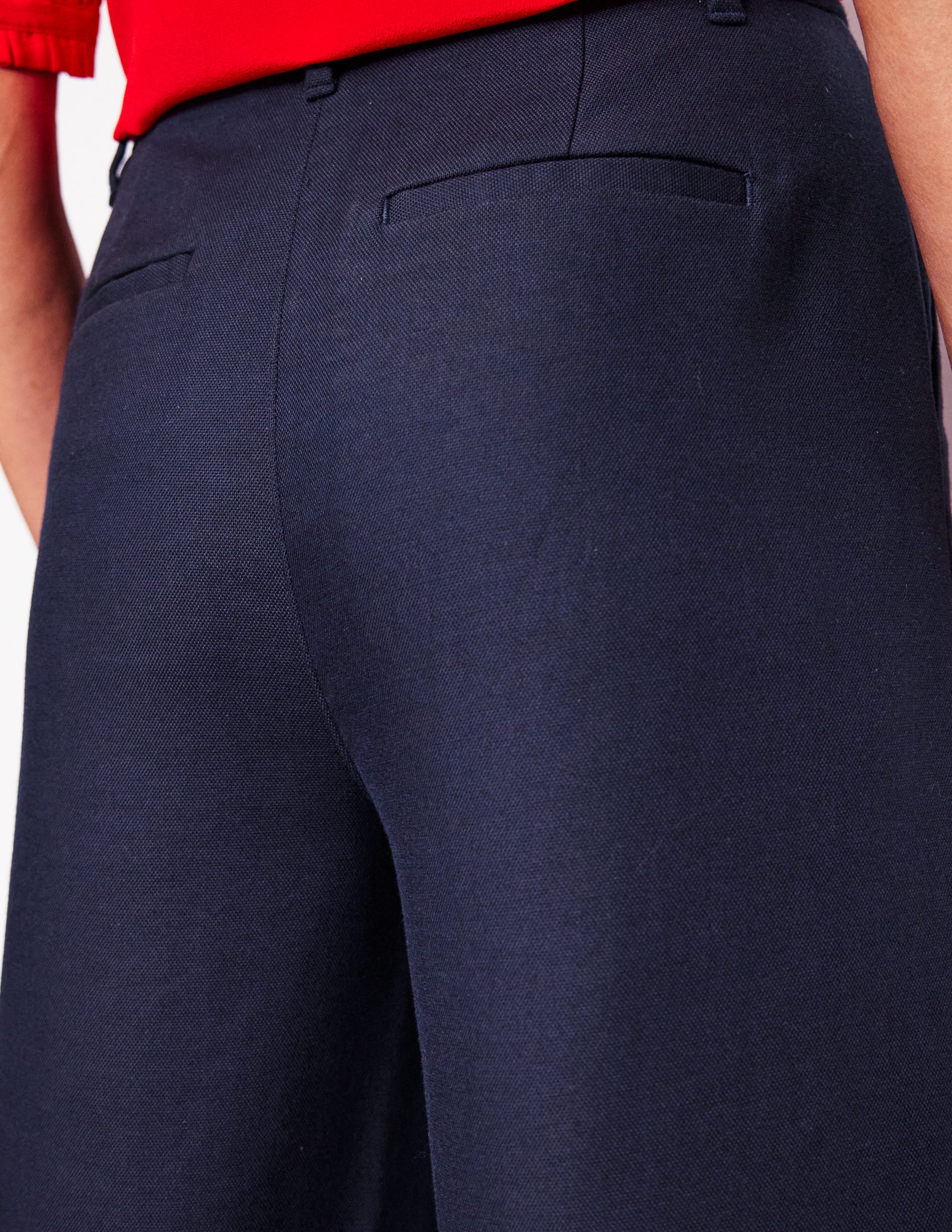 Wide Flare Trousers-Navy - Image 2