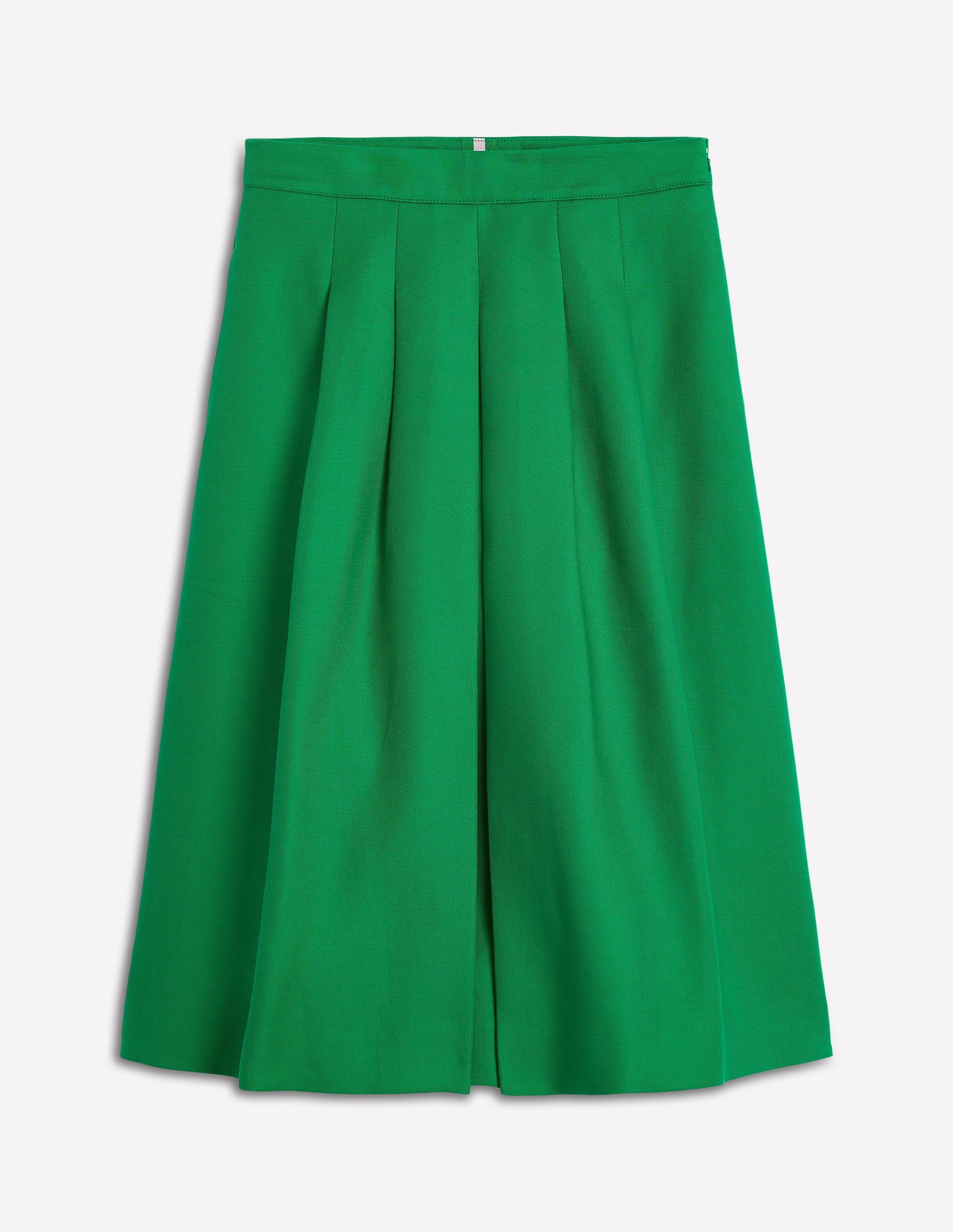 Pleat Detail Midi Skirt-Rich Emerald - Image 5