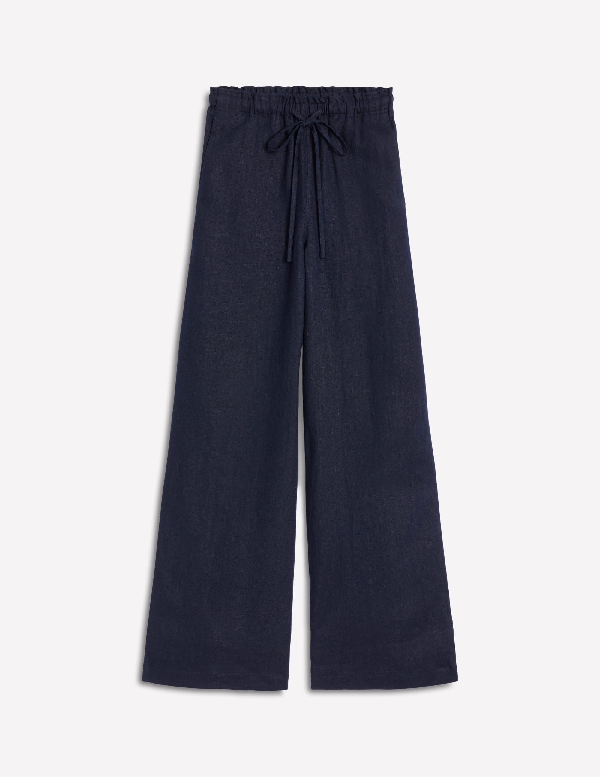 Islington Linen Trousers-Navy - Image 6