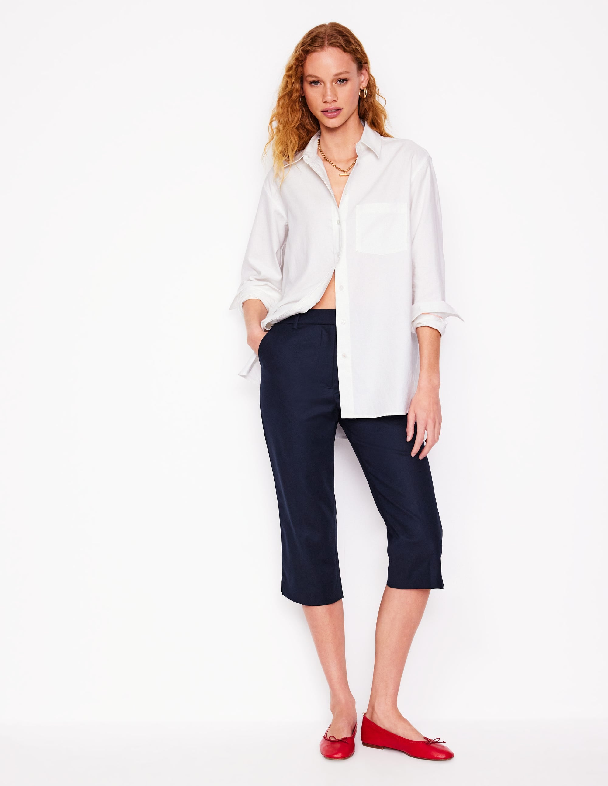 Capri Trousers-Navy - Image 1