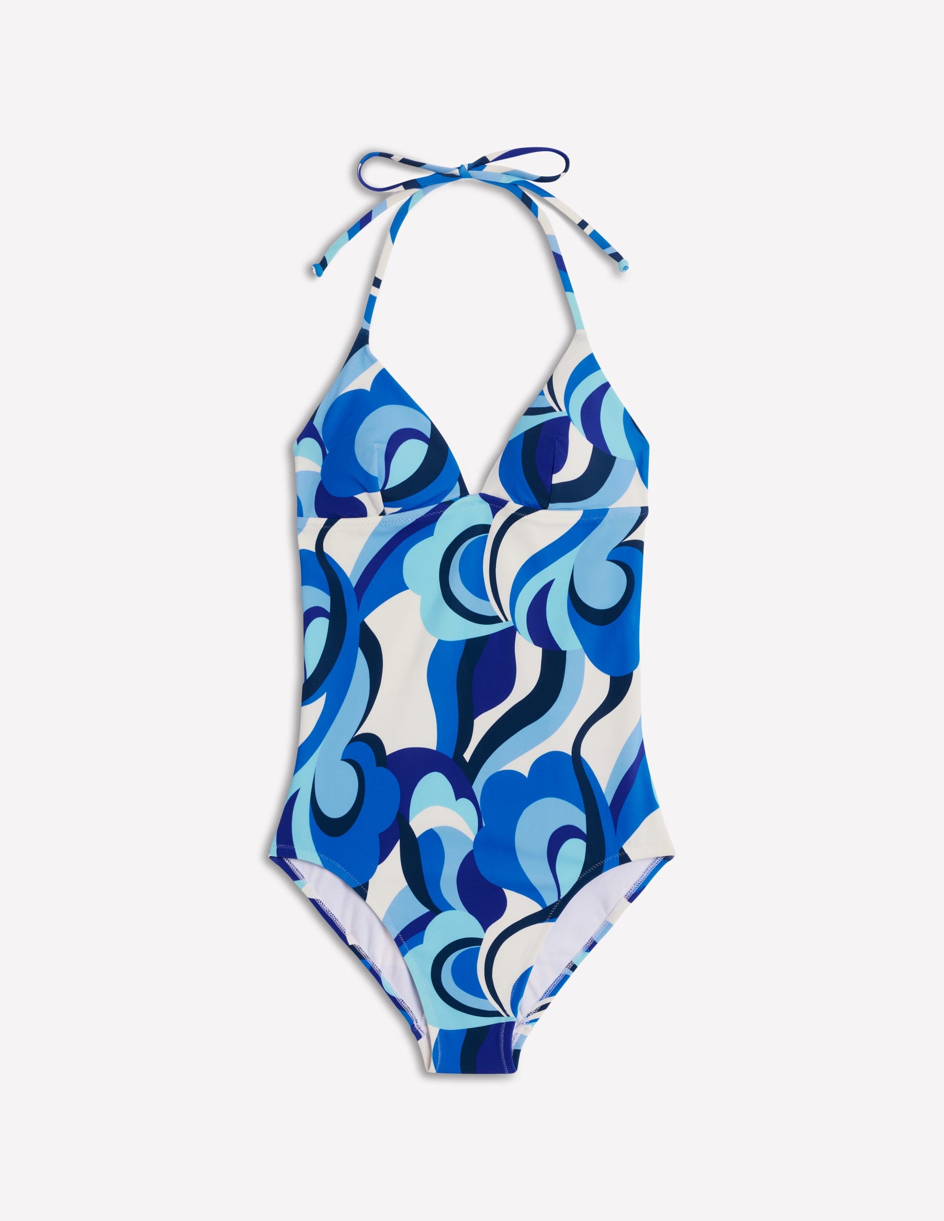 Symi String Swimsuit-Blue, Abstract Swirl-5