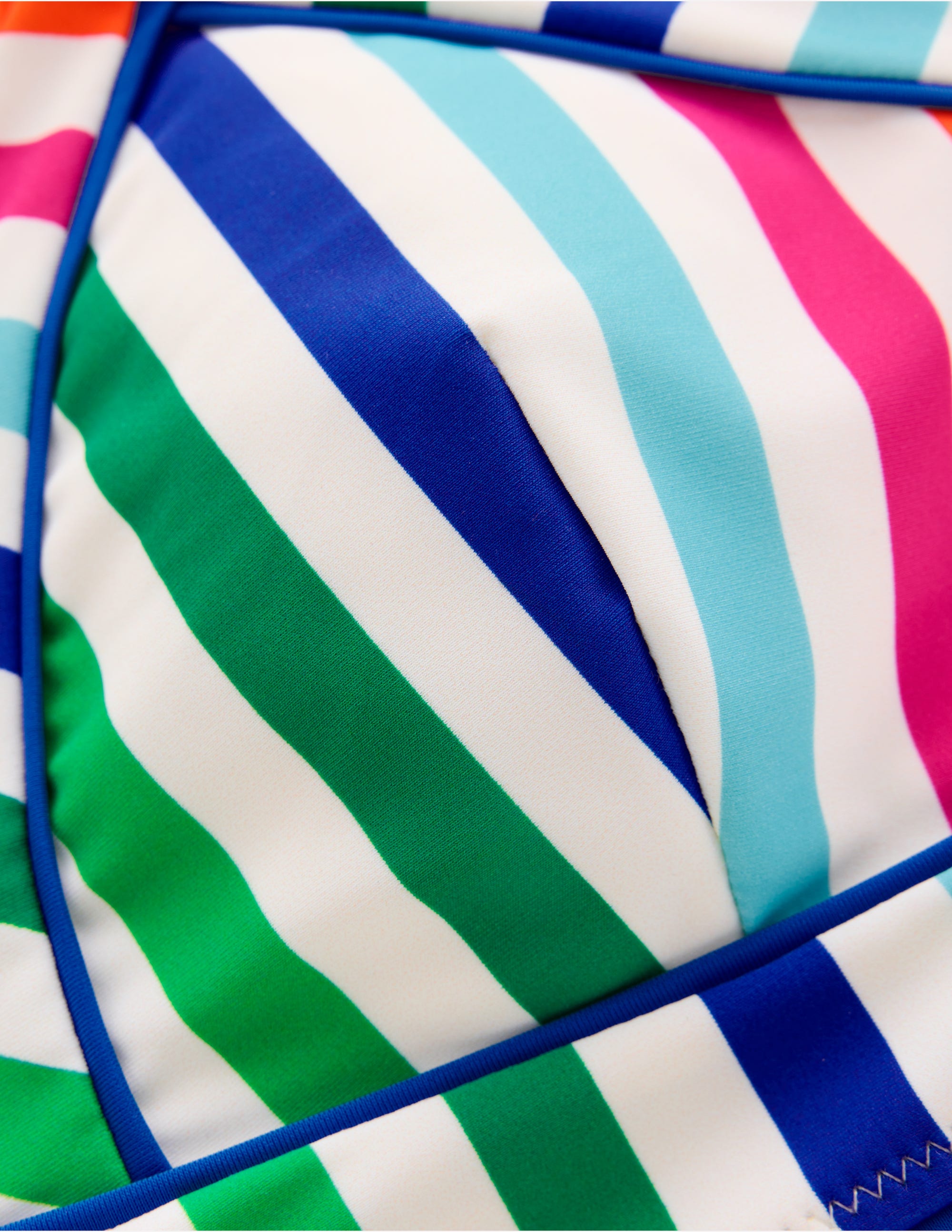 Kasos String V Neck Bikini Top-Multi Stripe - Image 6