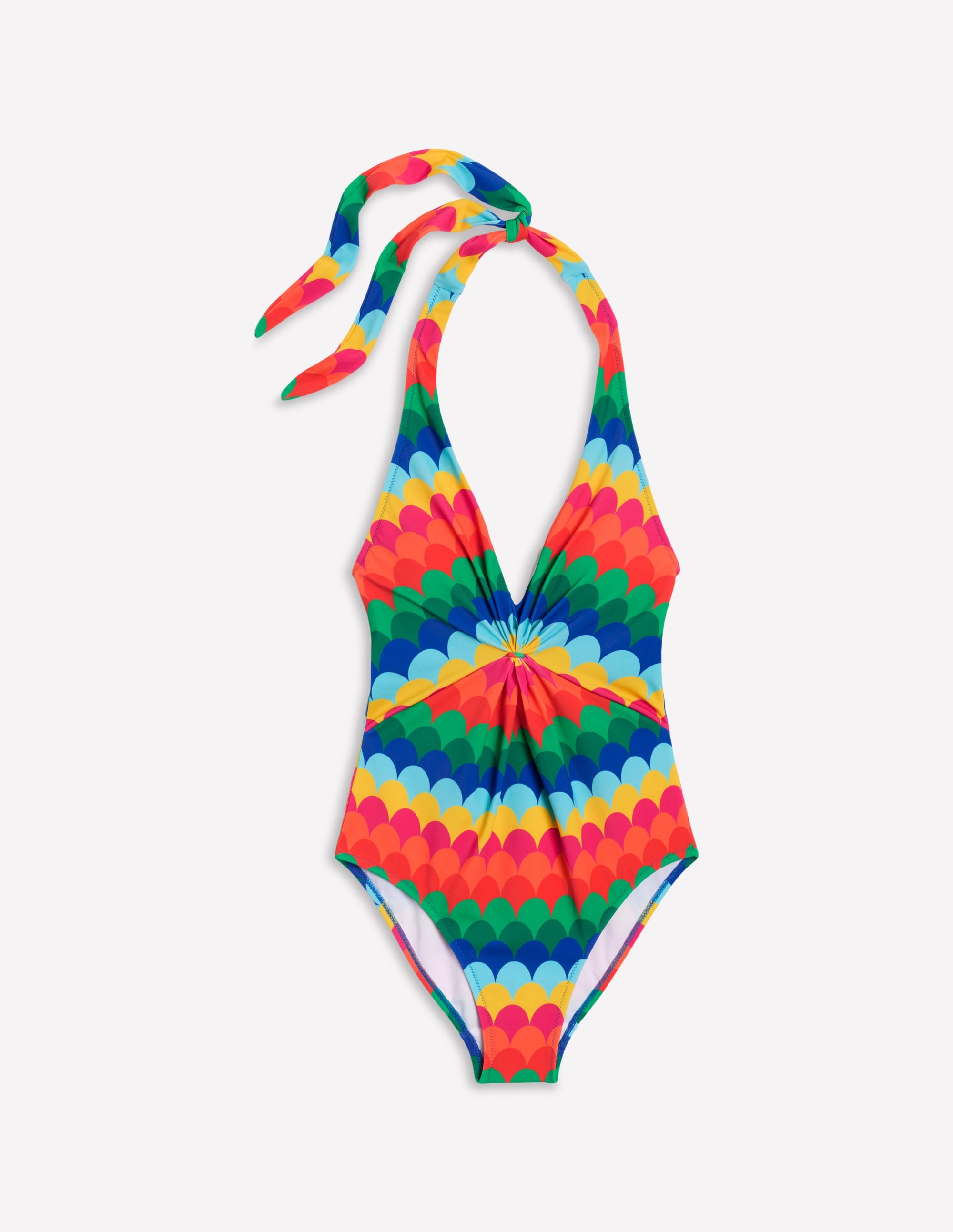 Ruched Loop Swimsuit-Multi, Scallop Stripe - Image 5