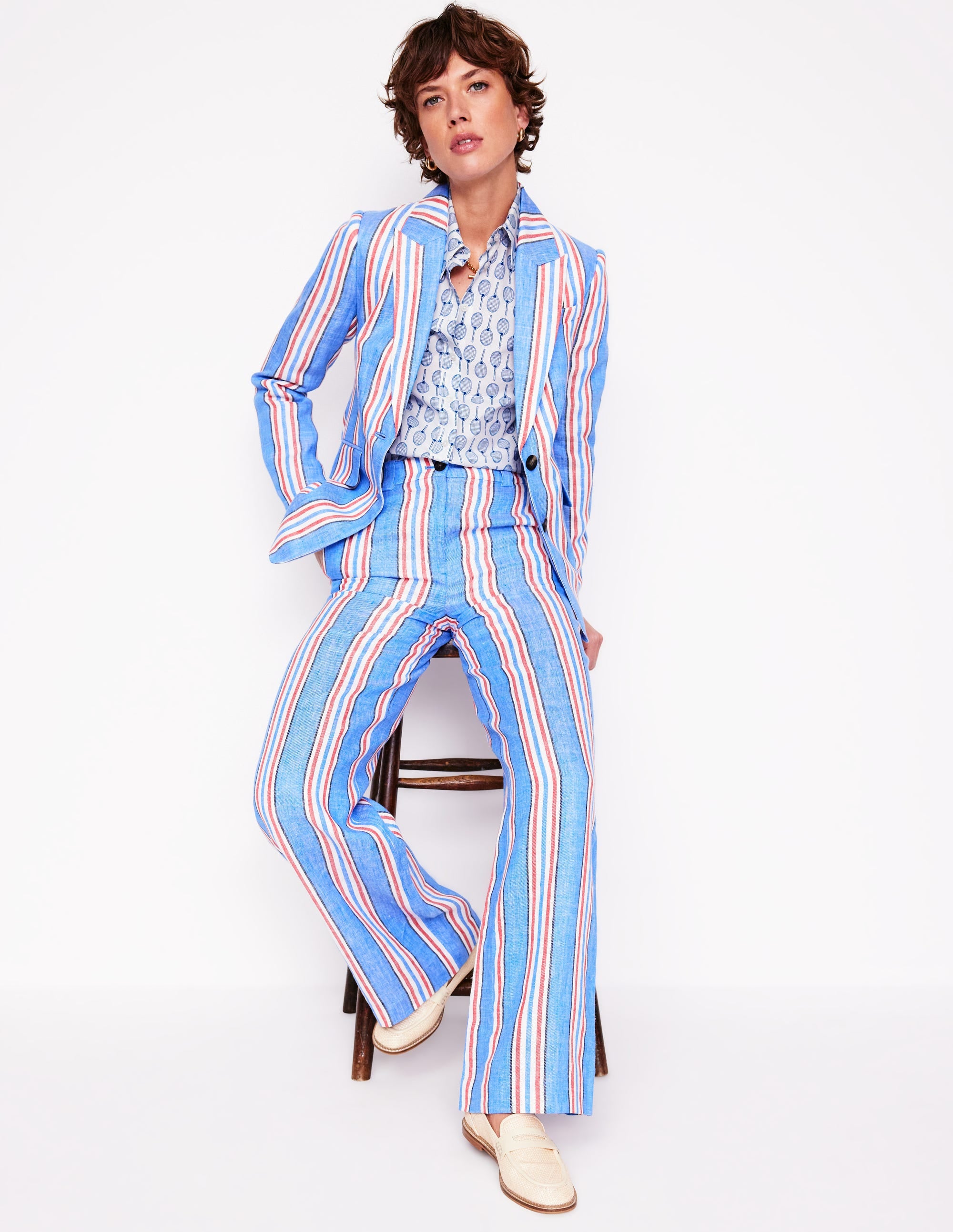 Sienna Cotton Shirt-Ivory, Tennis - Image 5