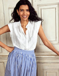 Fabric Interest Everyday Top-White