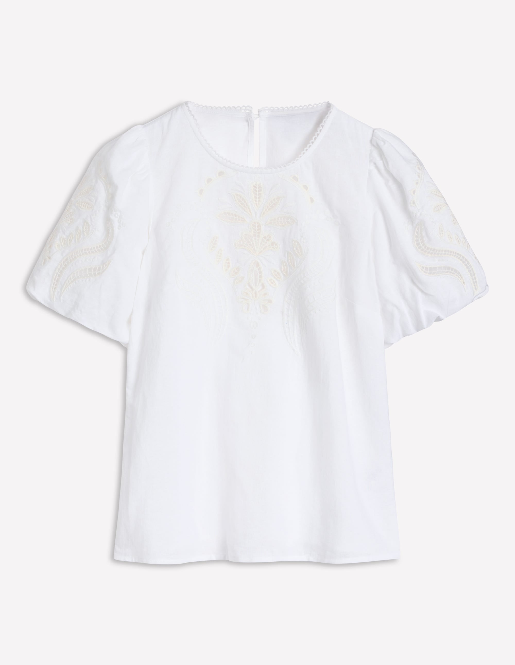 Linen Cutwork Top-White - Image 5