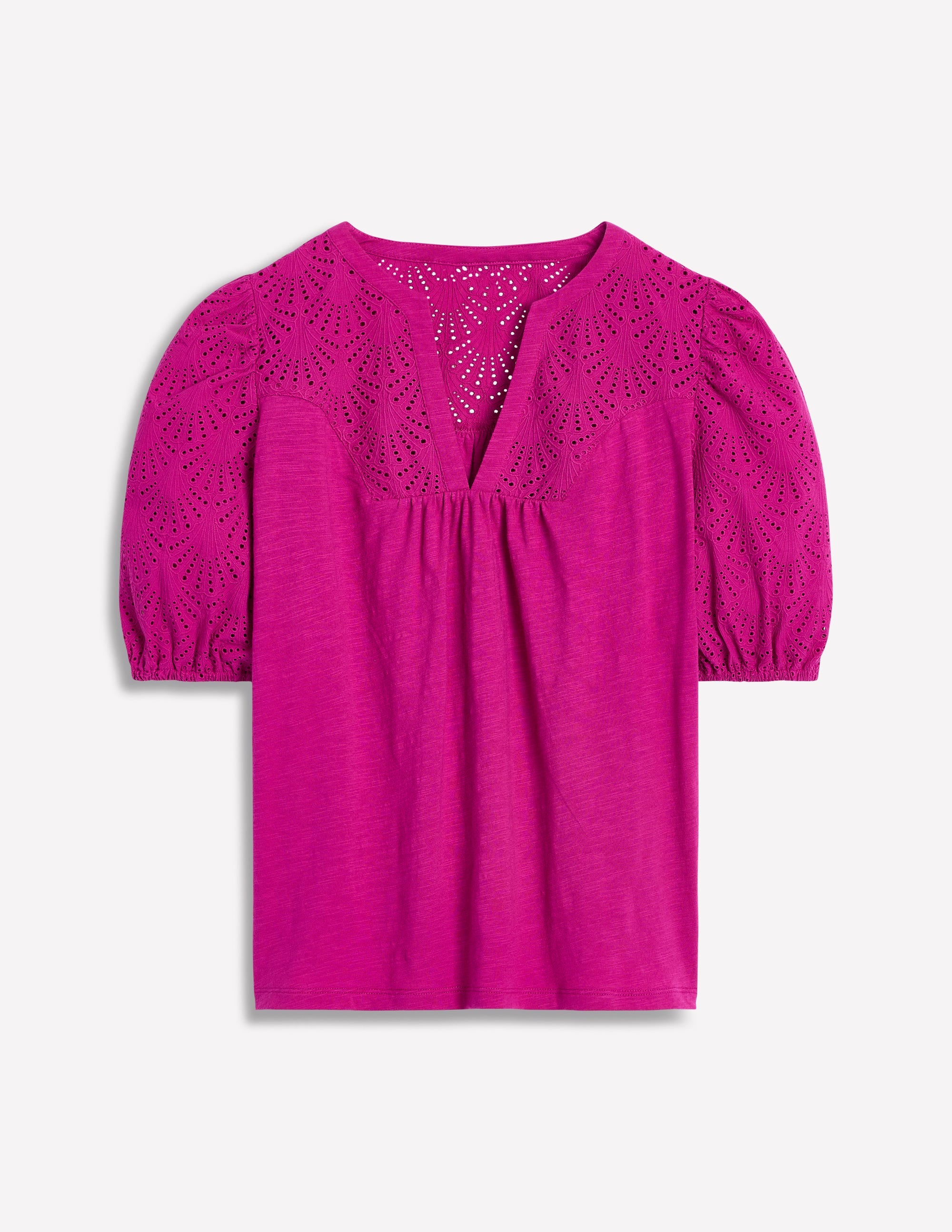 Dolly Broderie Top-Fuchsia - Image 5