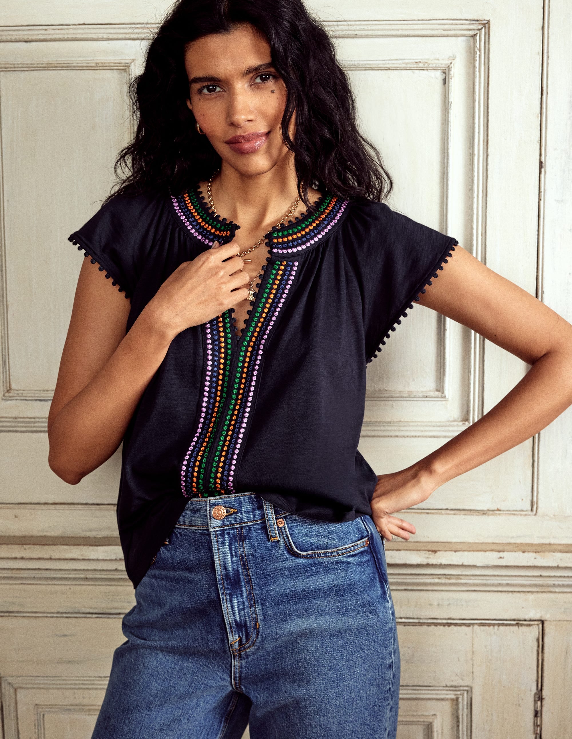 Pom Yoke Top-Navy - Image 1