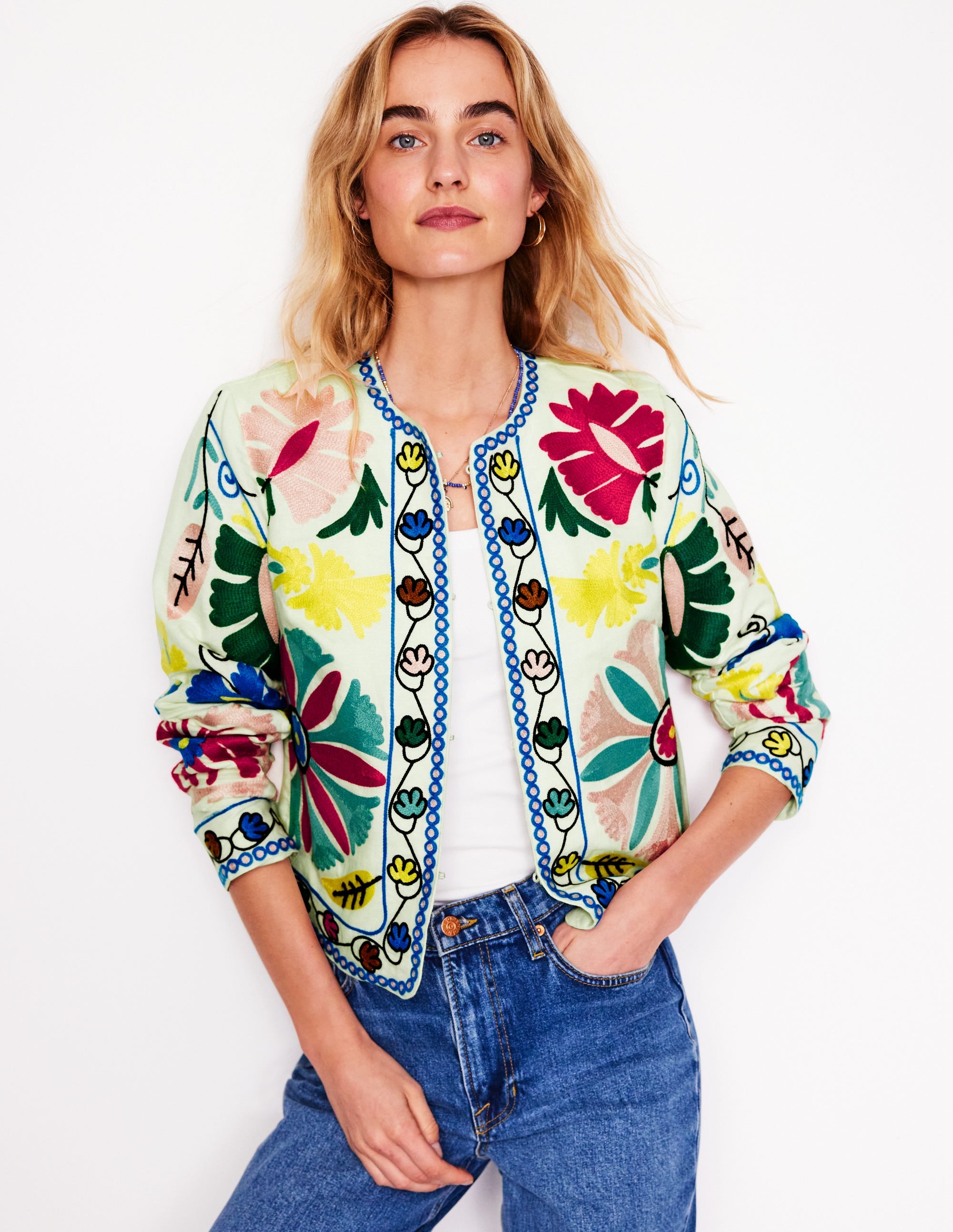 Embroidered Item Jacket-Multi Embroidery - Image 1