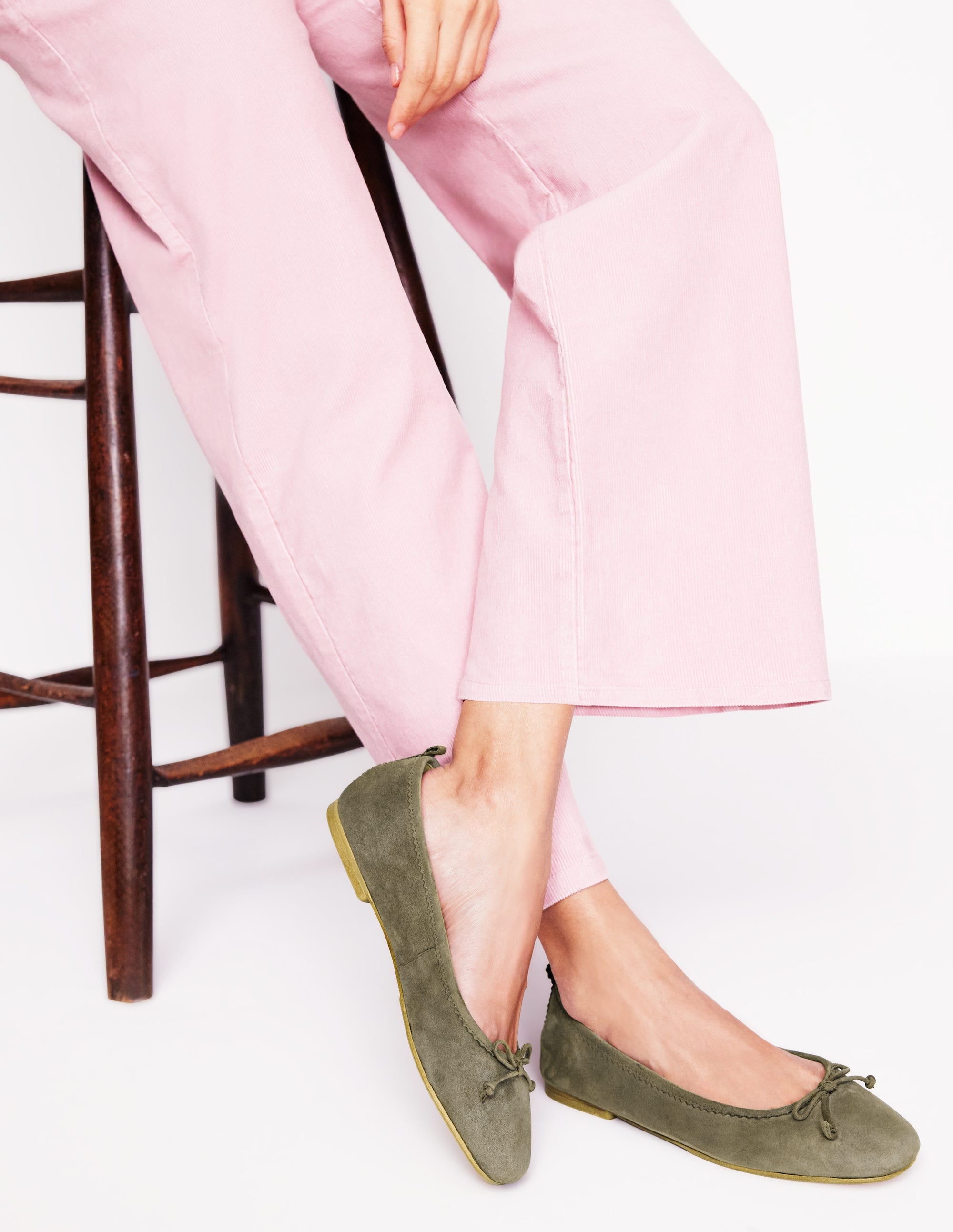 Kitty Flexi Sole Ballet Pumps-Green - Image 2