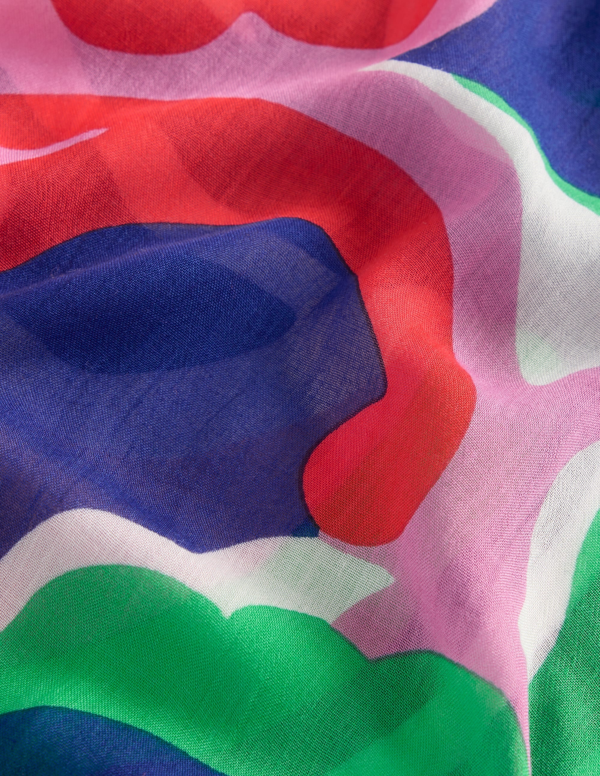 Printed Sarong Scarf-Multi, Foliage Twirl - Image 4