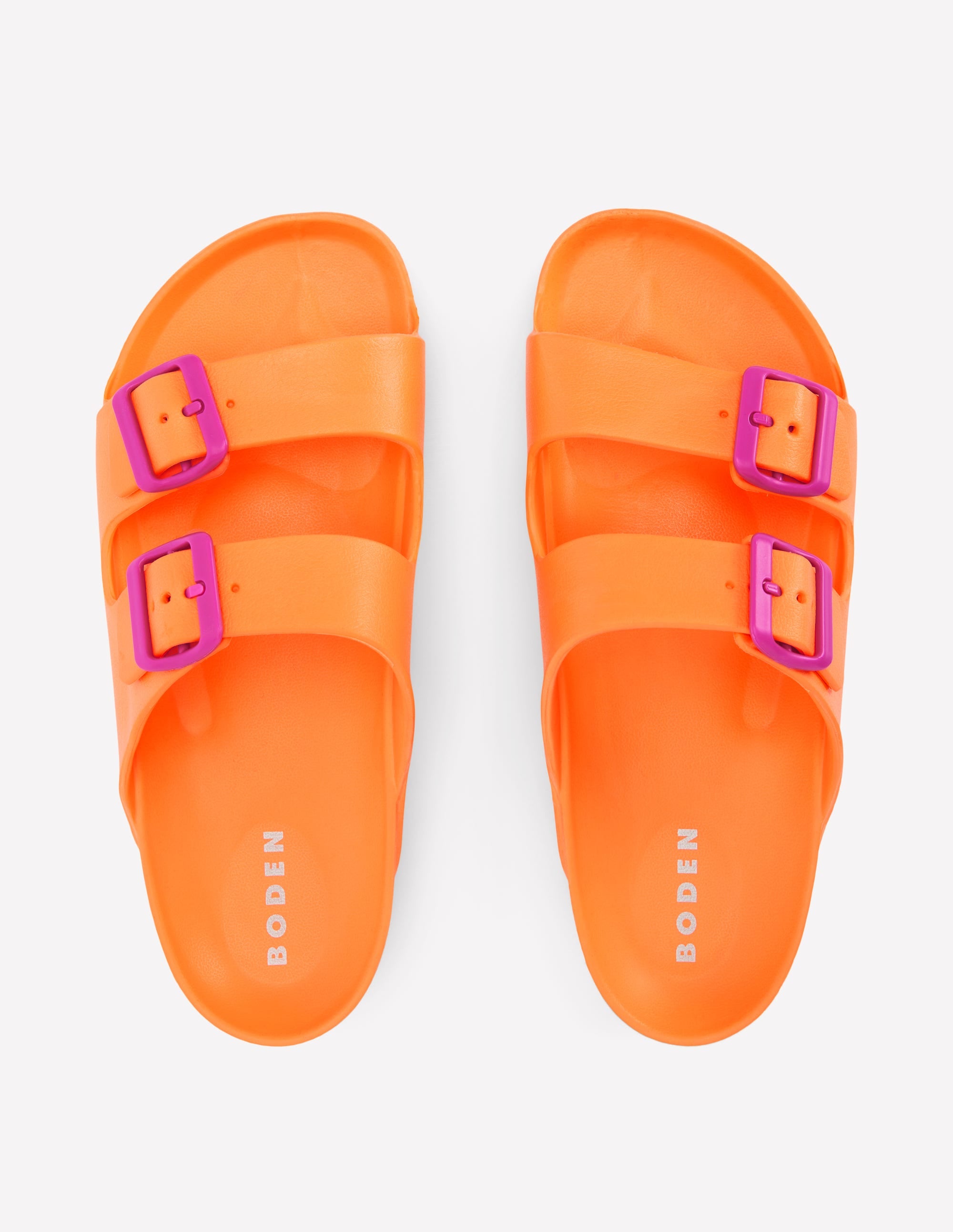 Lyla Double Buckle Sliders-Orange - Image 5