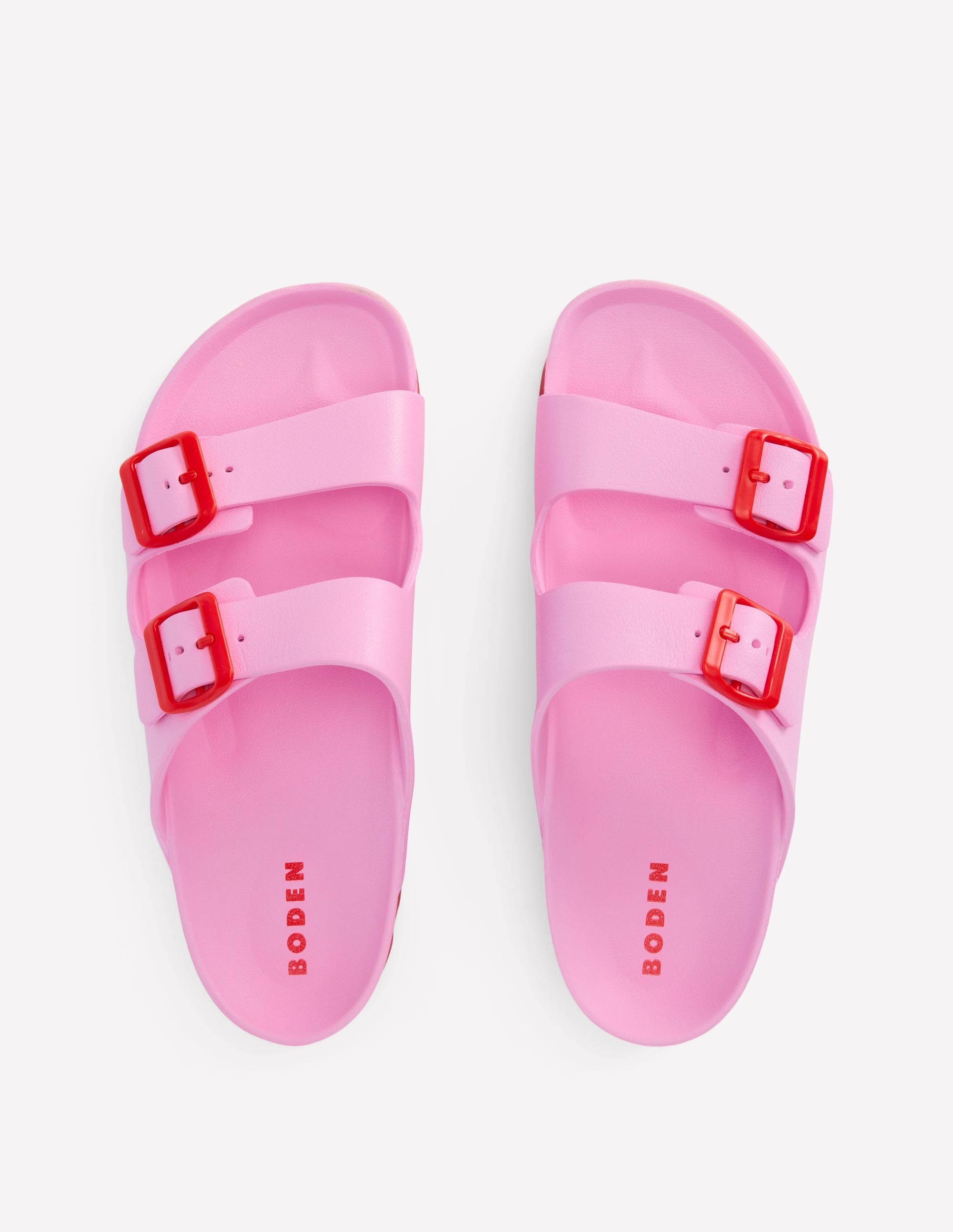 Lyla Double Buckle Sliders-Soft Pink - Image 5