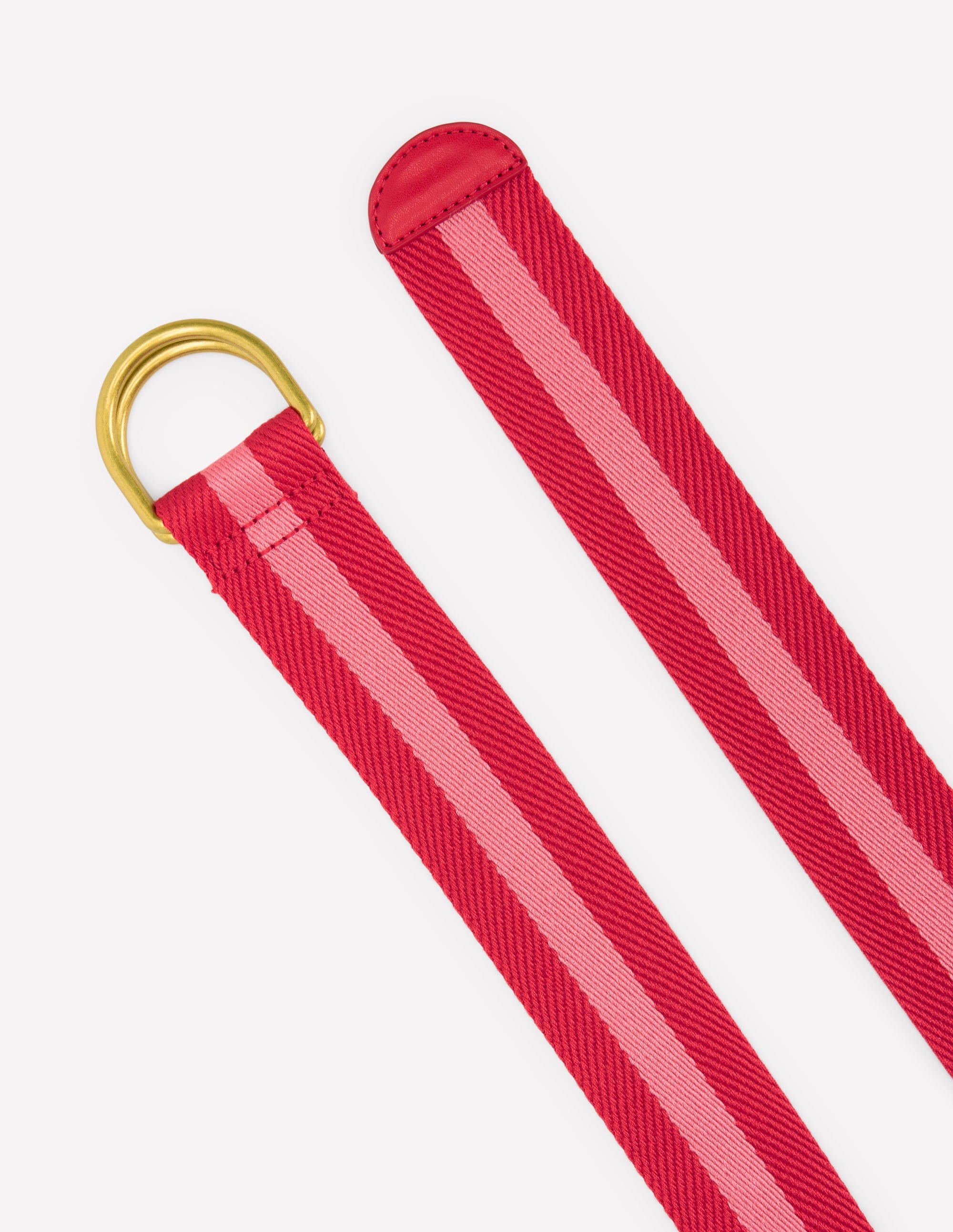 Webbing D-Ring Belt-Red and Pink - Image 3