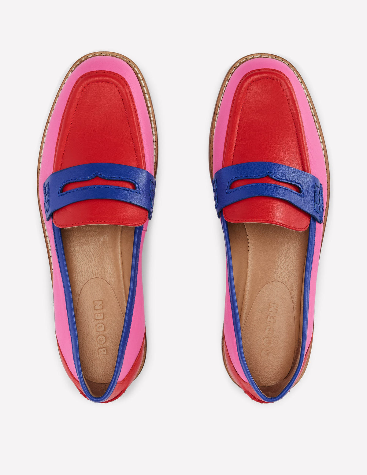 Nya Penny Loafers-Multi Colourblock - Image 5