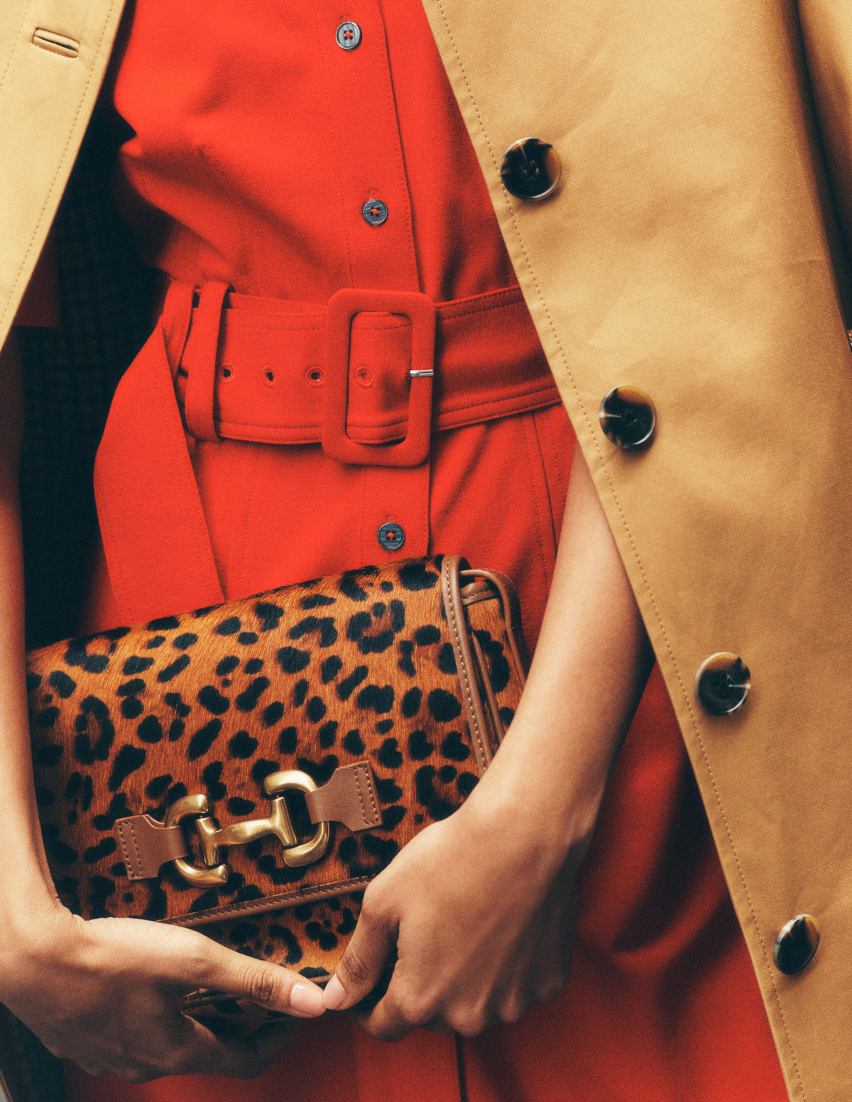 Iris Snaffle Leather Bag-Leopard - Image 5