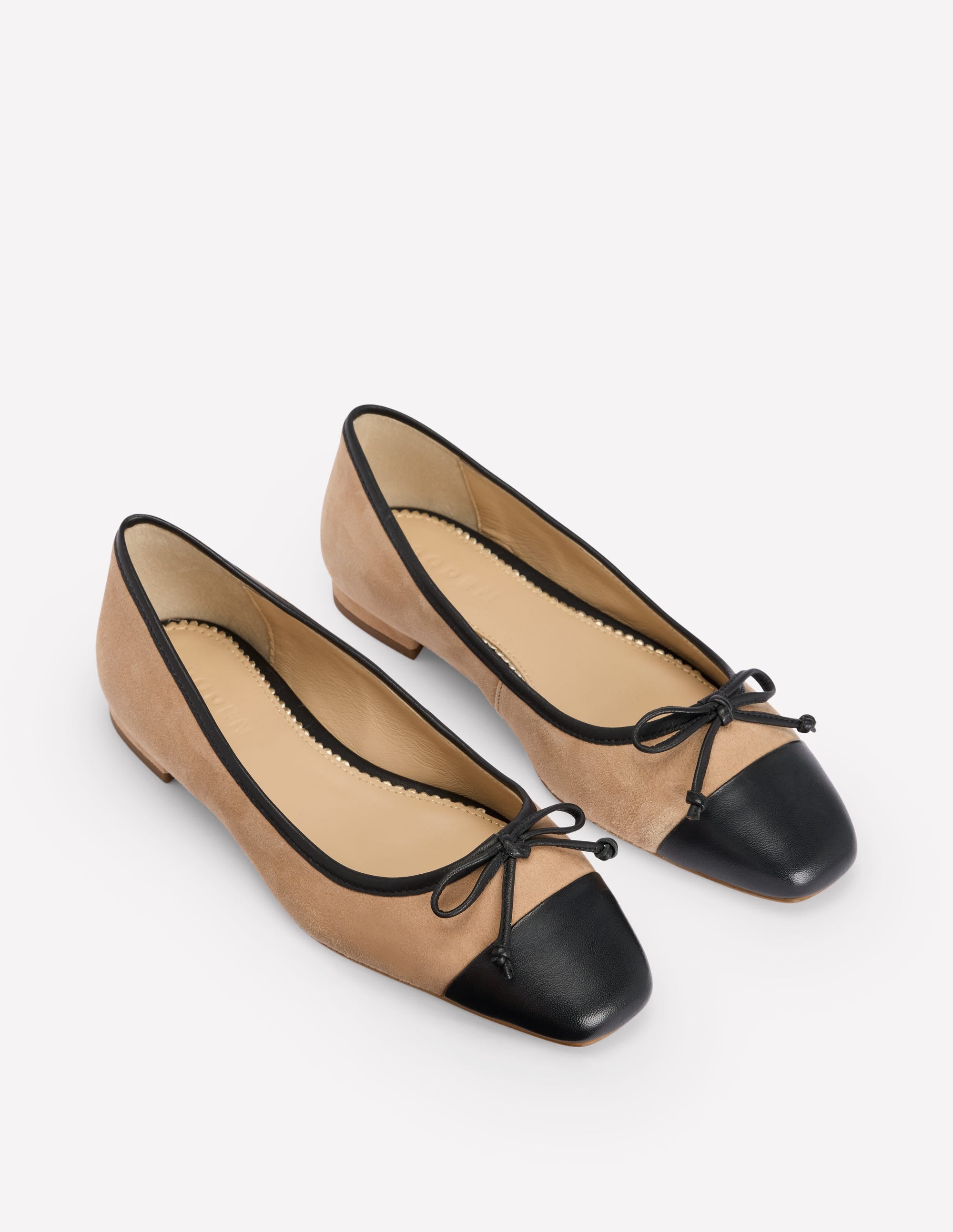 Toe Cap Ballet Flat-Macchiato Suede - Image 3