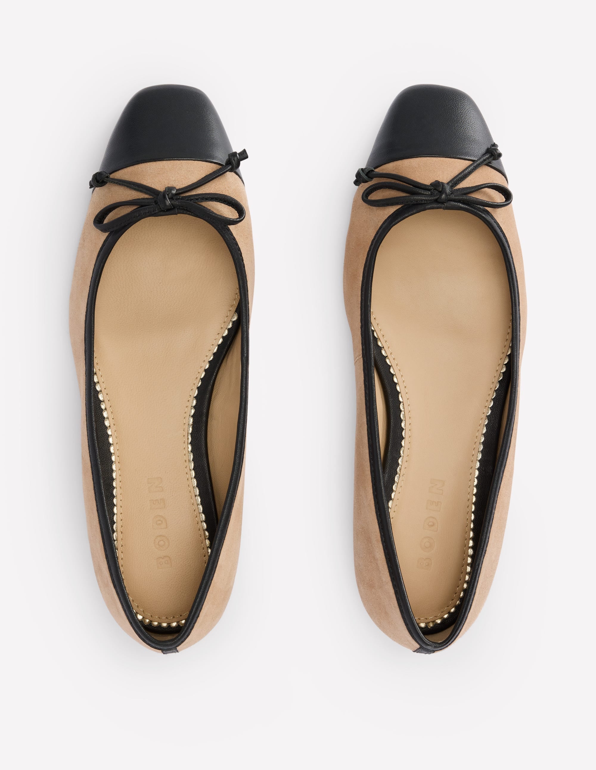 Toe Cap Ballet Flat-Macchiato Suede - Image 5