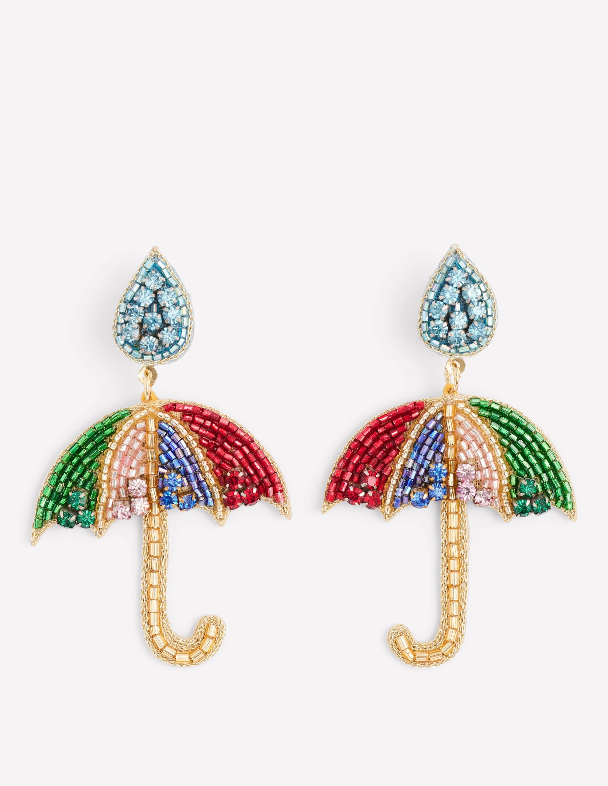 Beady Motif Earrings-Umbrella - Image 1