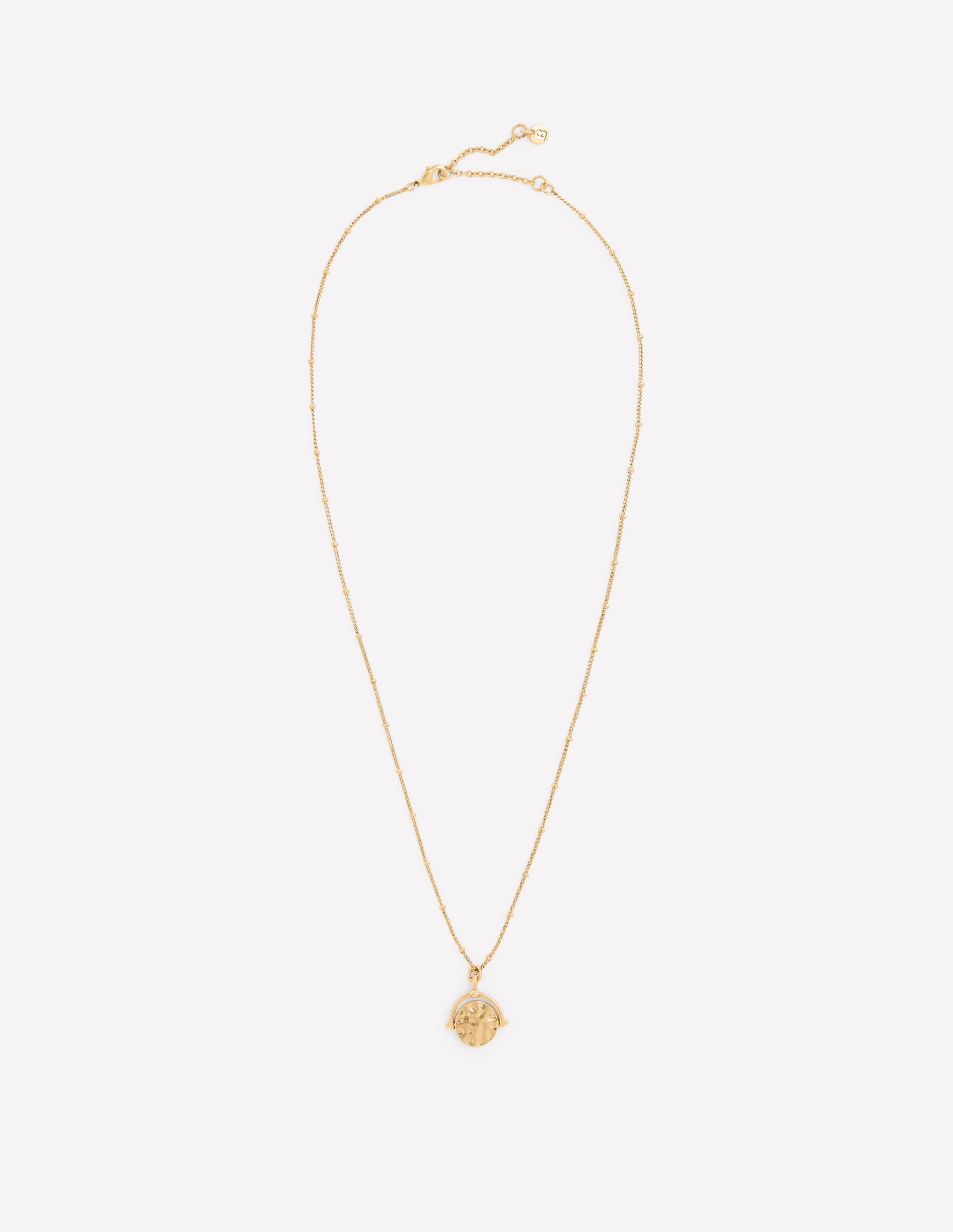 Fine Spinner Pendant Necklace-Gold Colour - Image 1