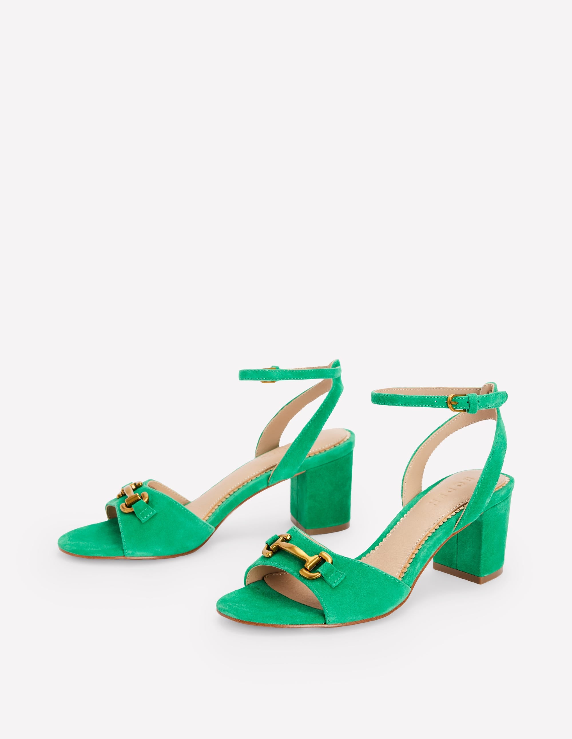 Iris Snaffle Block Heel Sandal-Rich Emerald - Image 3