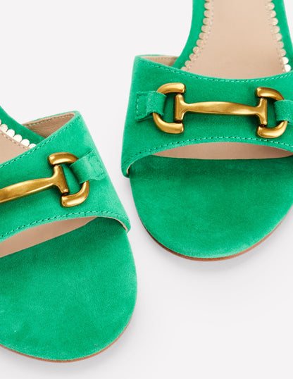 Iris Snaffle Block Heel Sandal-Rich Emerald-4