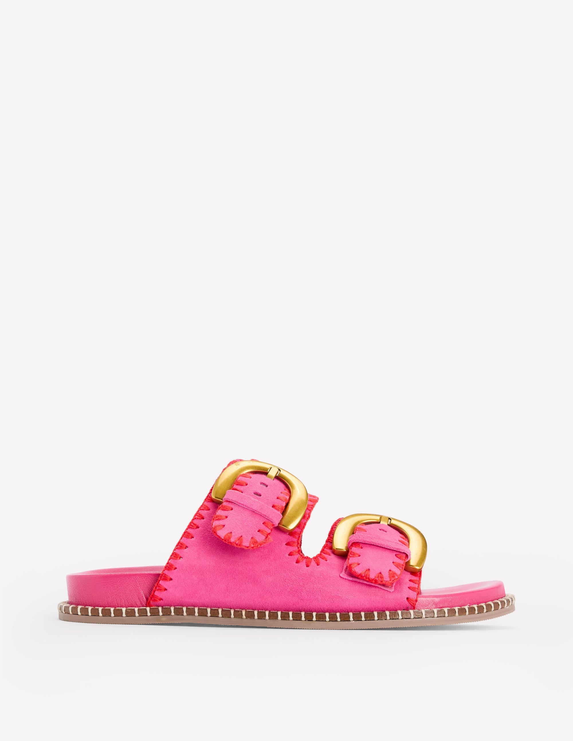 Alberta Footbed Sandals-Festival Pink/Post Box Red - Image 1