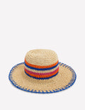 Stripe Straw Hat-Multi Stripe