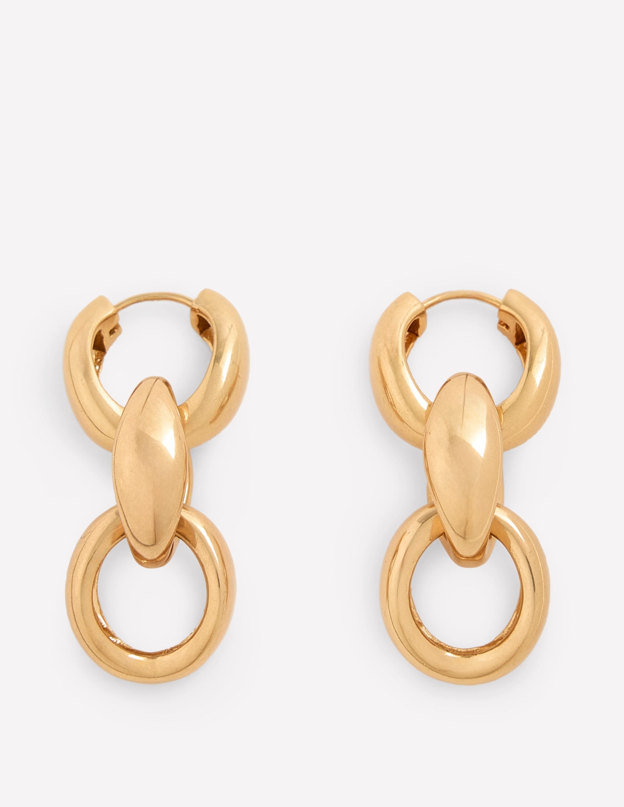 Chunky Chain-Link Earrings-Gold - Image 1