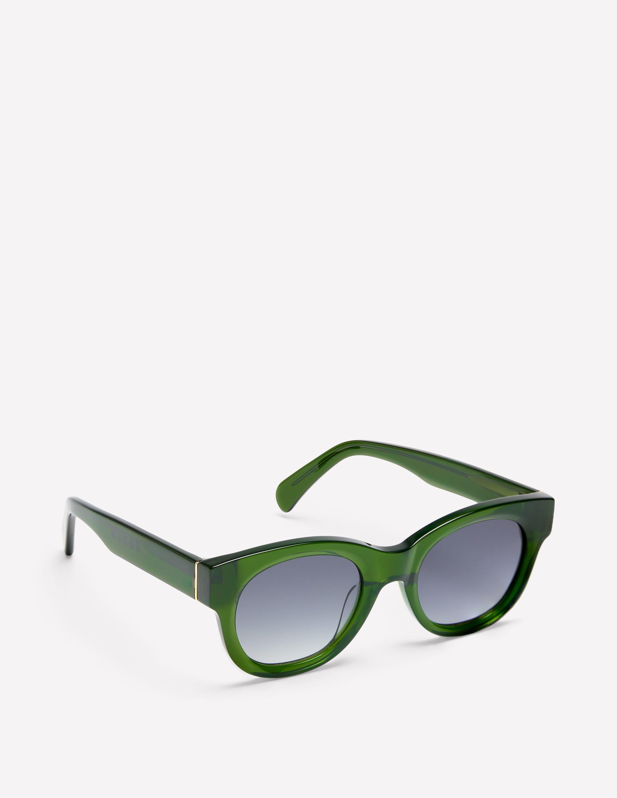 Round Acetate Sunglasses-Crystal Olive - Image 3
