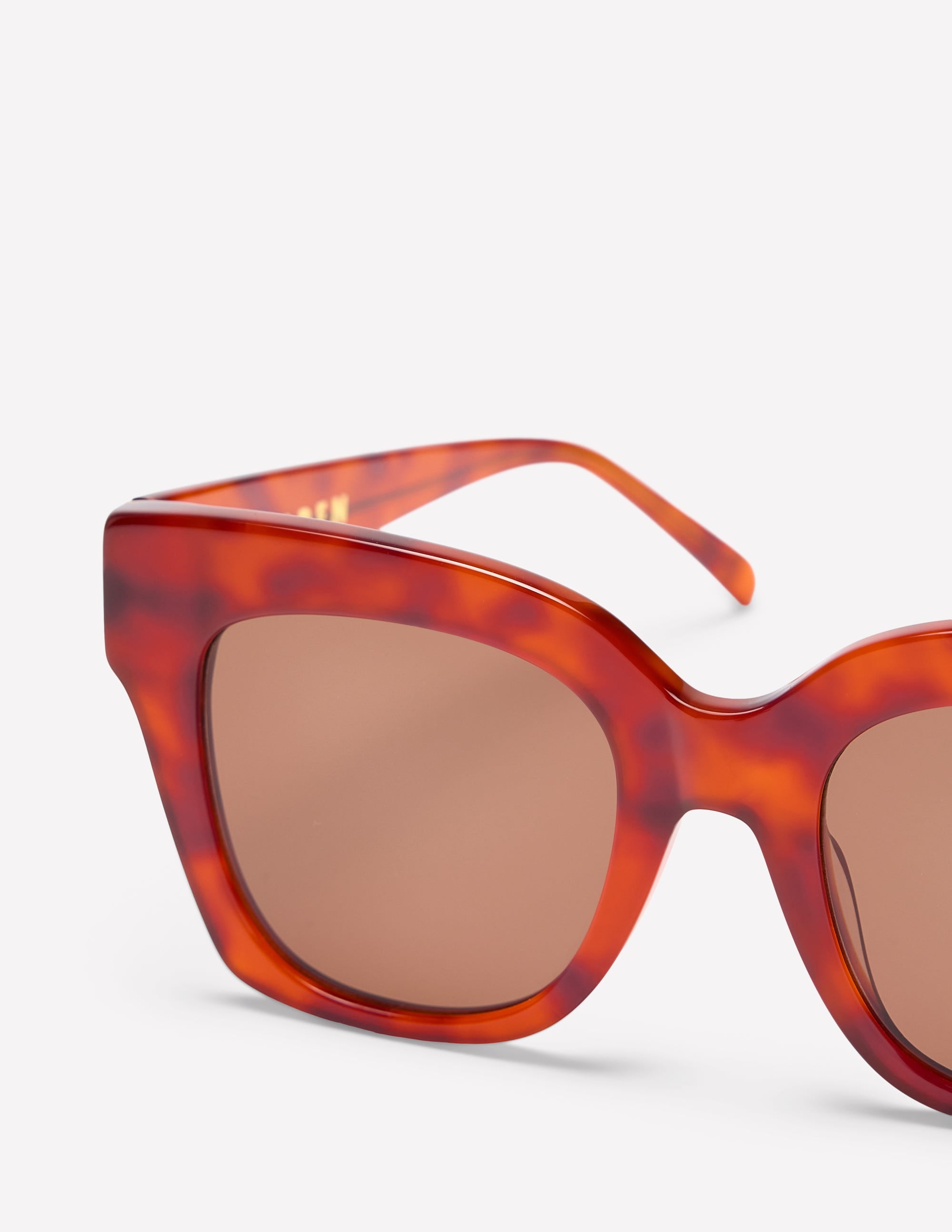 Oversized Tort Sunglasses-Marmalade Tort - Image 4
