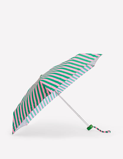Small Umbrella-Green/Pink Stripe-1