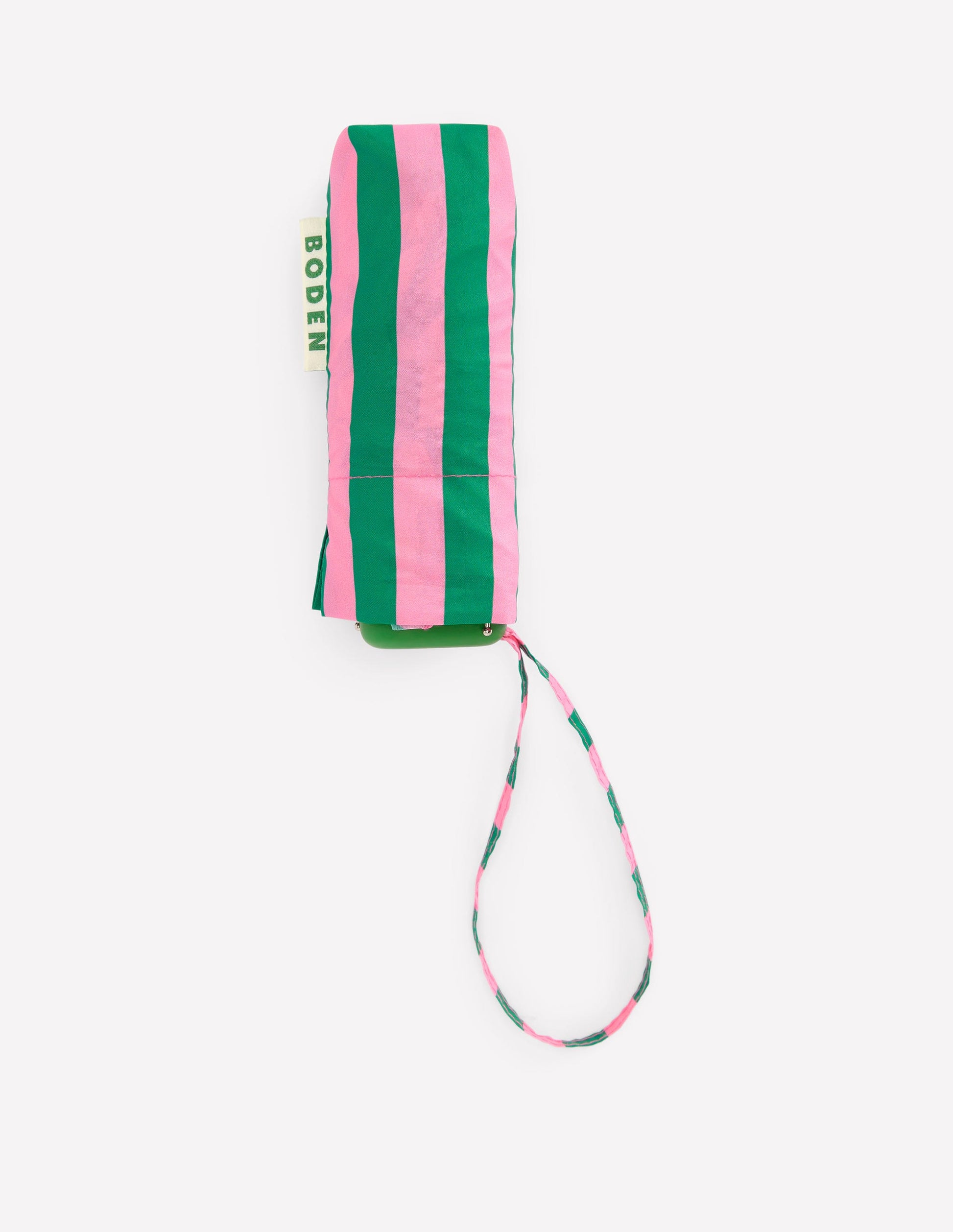 Small Umbrella-Green/Pink Stripe-2